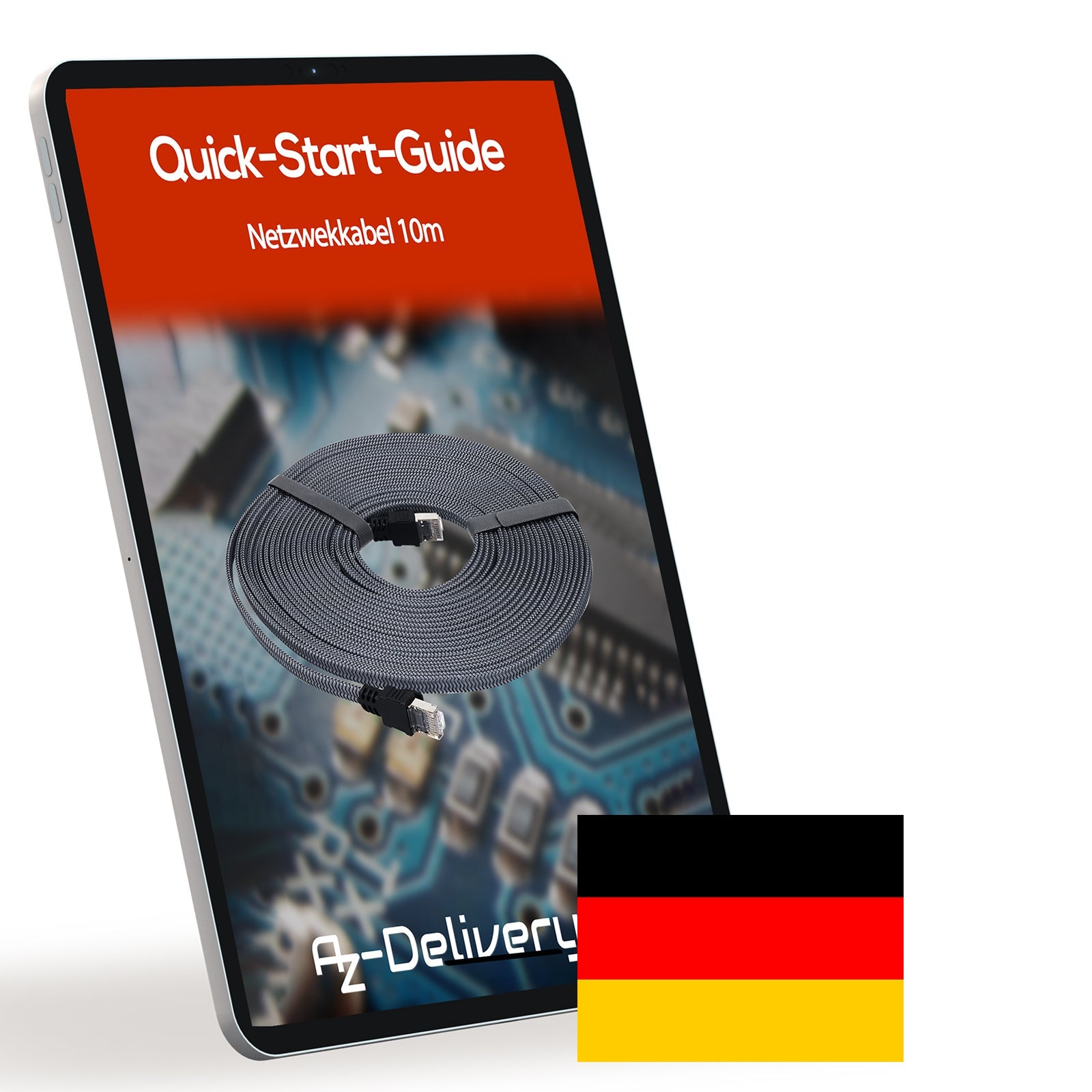 10m CAT7 Netzwerkkabel - Grau/Silber, Gigabit Ethernet LAN Kabel - 10000 Mbit/s - Highspeed Patchkabel Cat.7 Rohkabel S/FTP PIMF Schirmung - AZ - Delivery