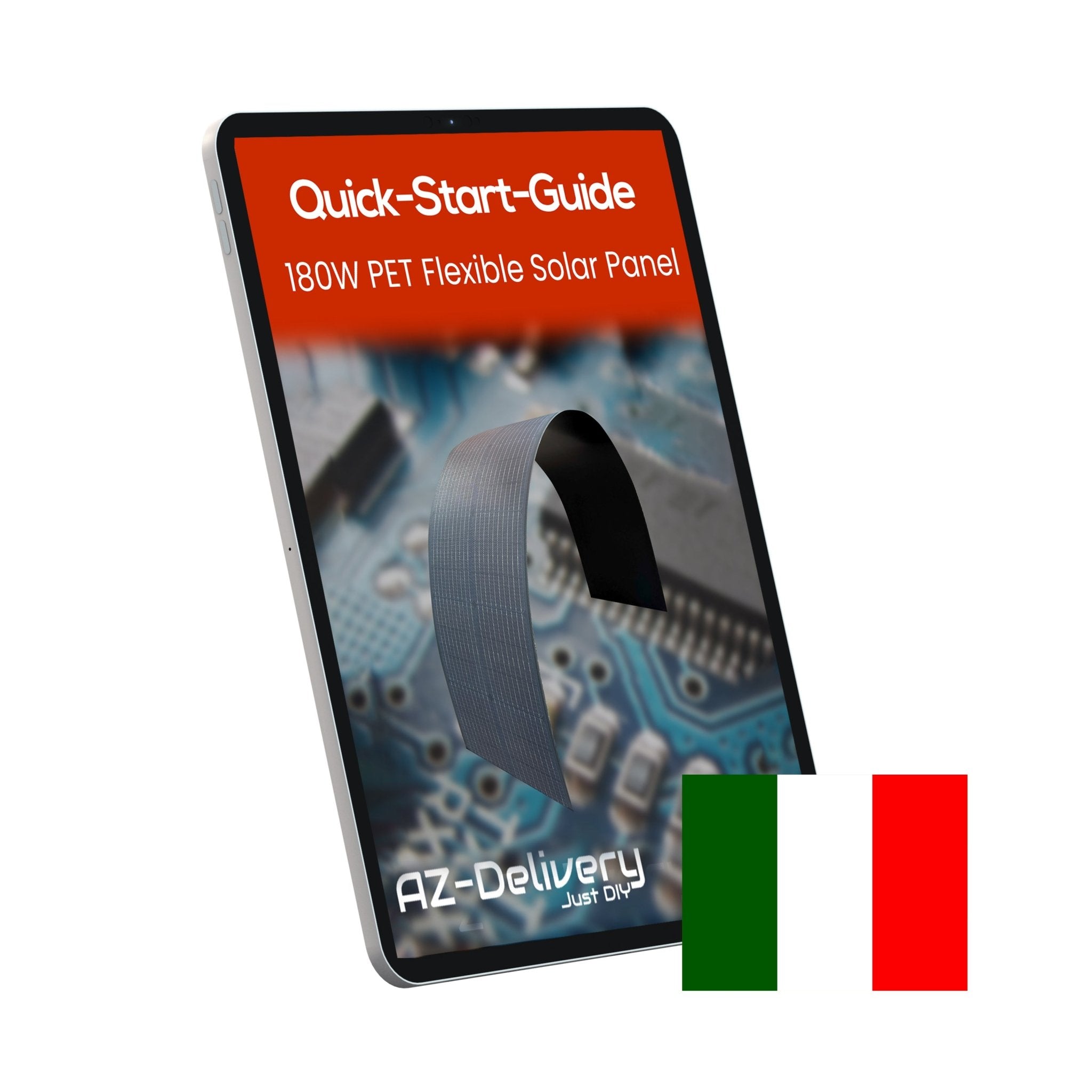 180W ETFE Flexibles Solarpanel – Monokristallines Solarmodul, Leicht & Robust, PV - Modul mit MC4 - Stecker, Ideal für Wohnmobil, Boot, Dach, Balkon, Camping & Netzunabhängige Anwendungen - AZ - Delivery