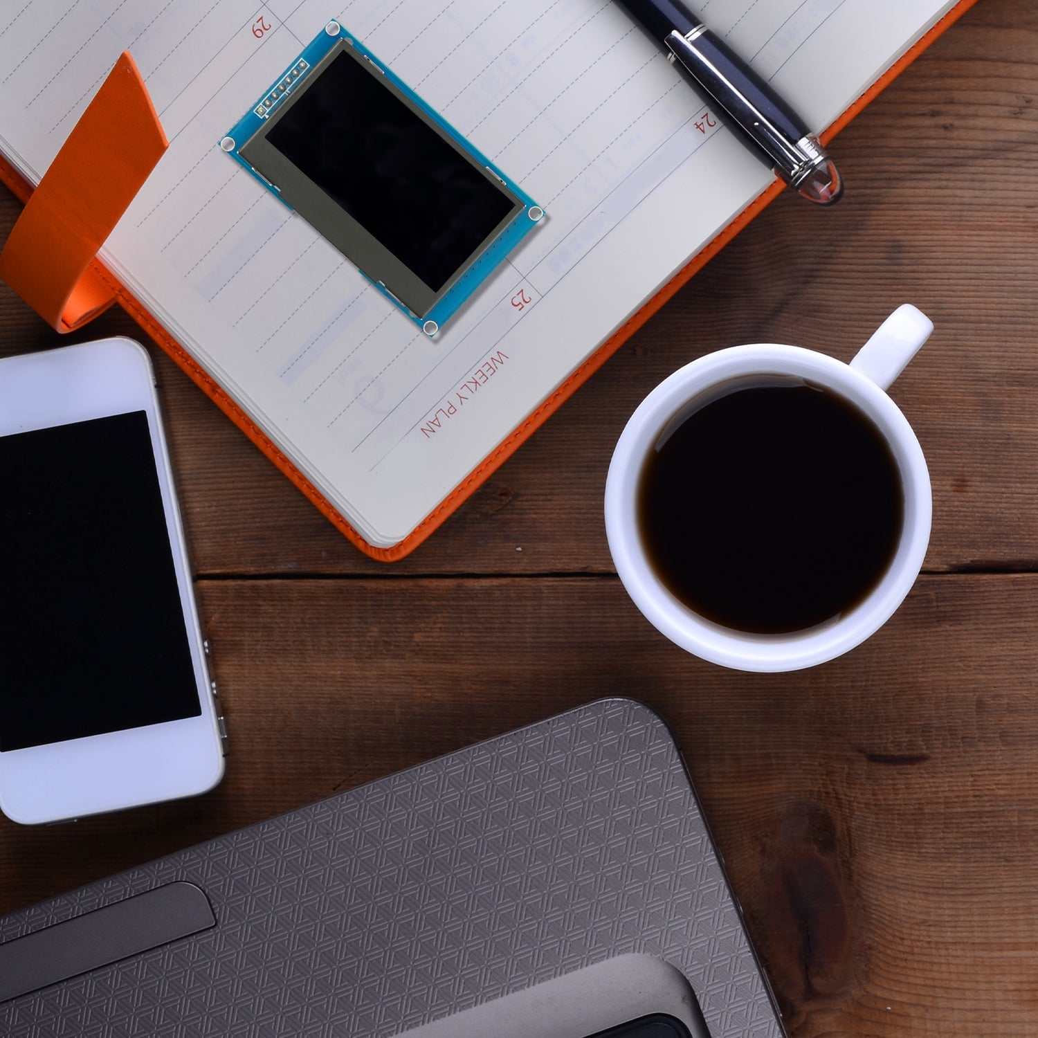 2,42" 128X64 - OLED - Anzeigemodul SPI - 2.42 Zoll OLED Bildschirm kompatibel mit Arduino UNO R3 - Grüne Schrift OLED - AZ - Delivery