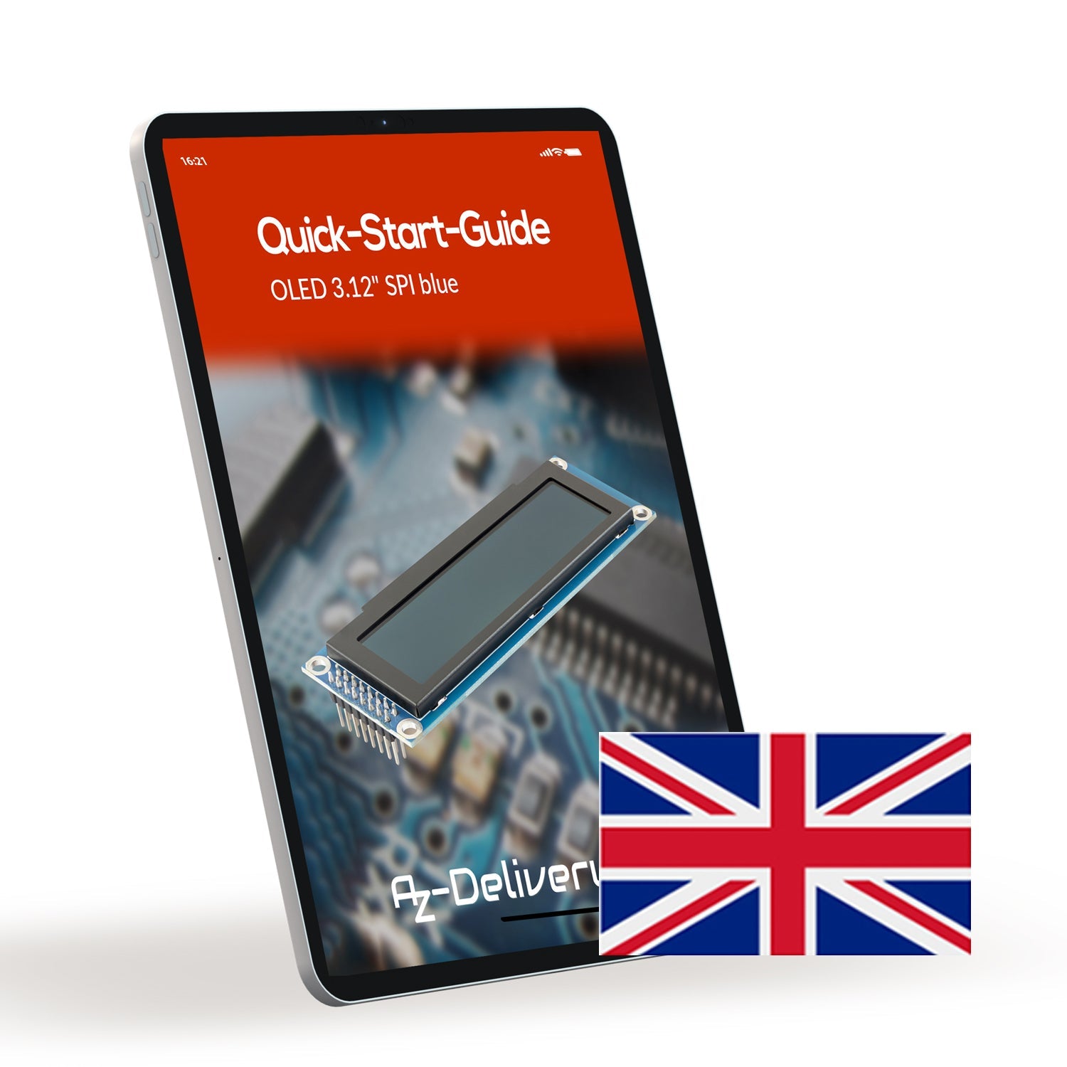 3,12" OLED Display 256x64 mit SSD1322 Controller, SPI - Unterstützung kompatibel mit ESP32S3, Arduino Giga & SSH1106 - Blau - AZ - Delivery