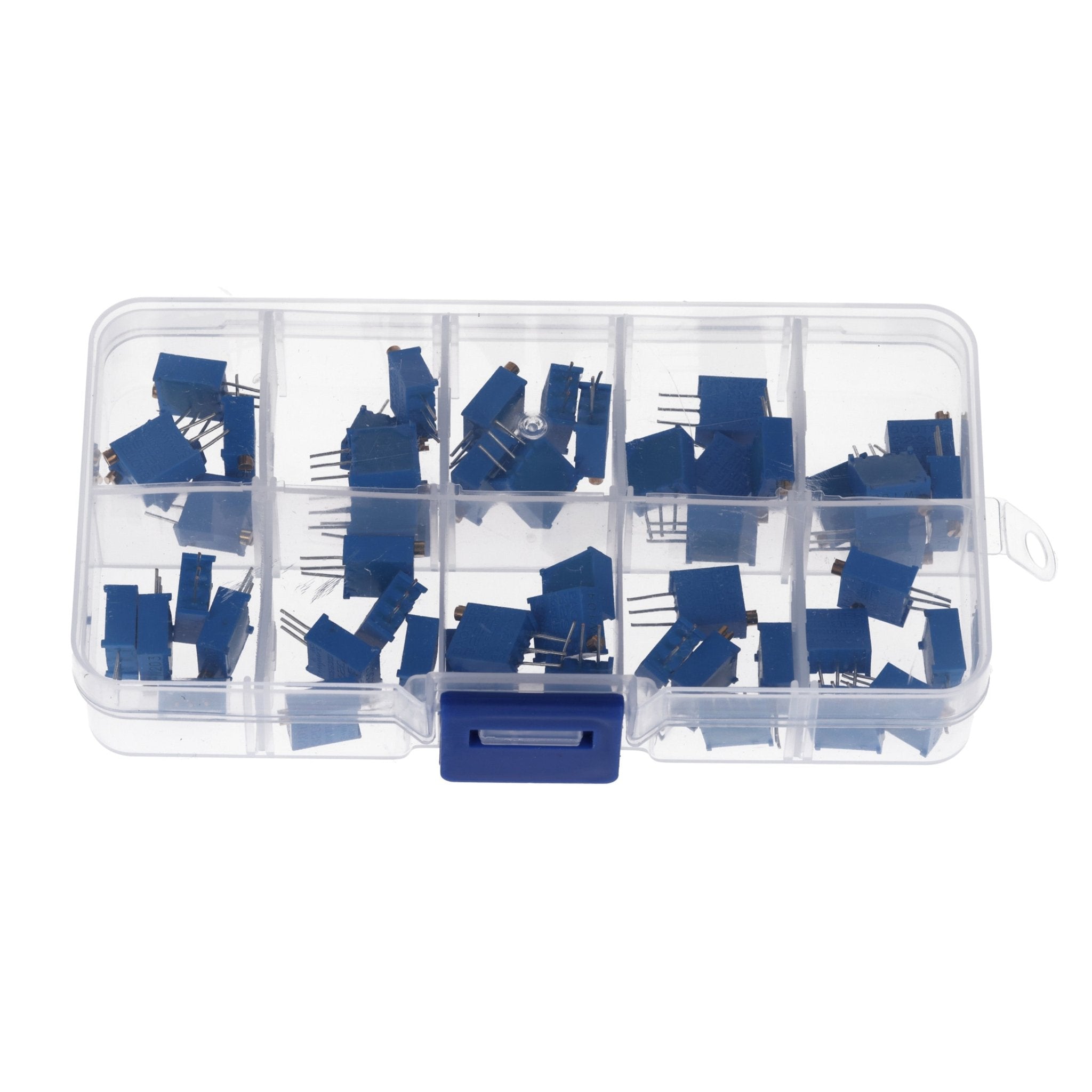 3296W Trimmer Potentiometer Set – 10 Werte, 60 Stück (500Ω bis 1MΩ) – Hochpräzise Lineare Potentiometer für Elektronikprojekte – Enthält 1K, 10K, 100K Ohm und mehr - AZ - Delivery