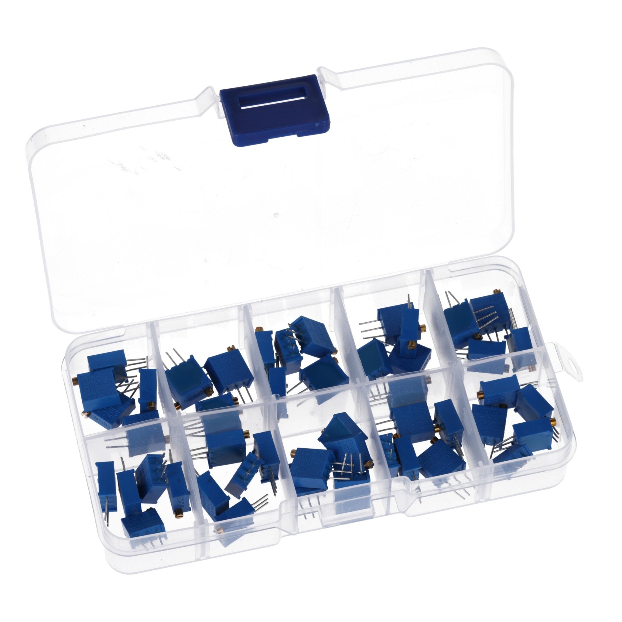 3296W Trimmer Potentiometer Set – 10 Werte, 60 Stück (500Ω bis 1MΩ) – Hochpräzise Lineare Potentiometer für Elektronikprojekte – Enthält 1K, 10K, 100K Ohm und mehr - AZ - Delivery