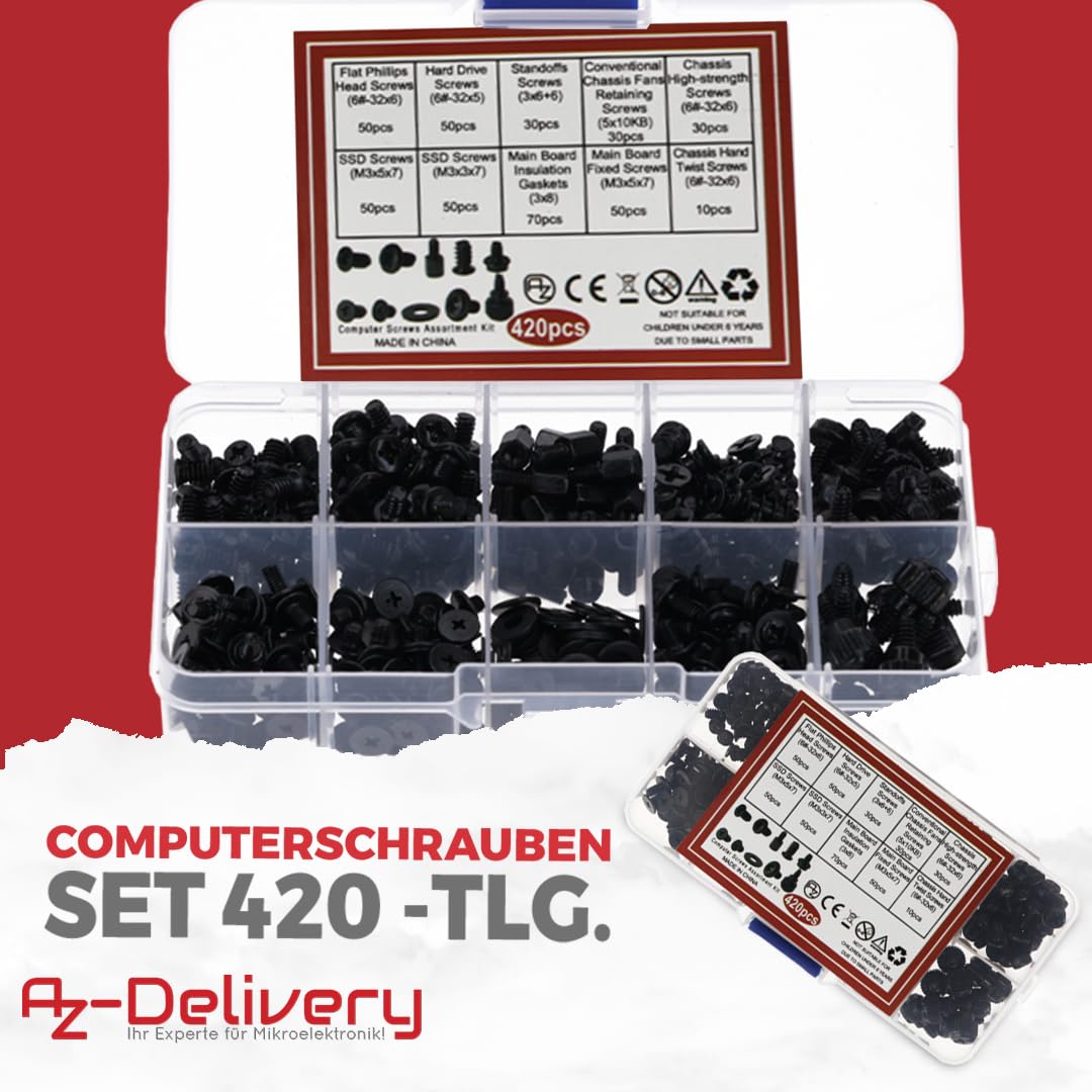 420 Stk PC Schrauben Set – Umfassendes Computer Schrauben Set - AZ - Delivery