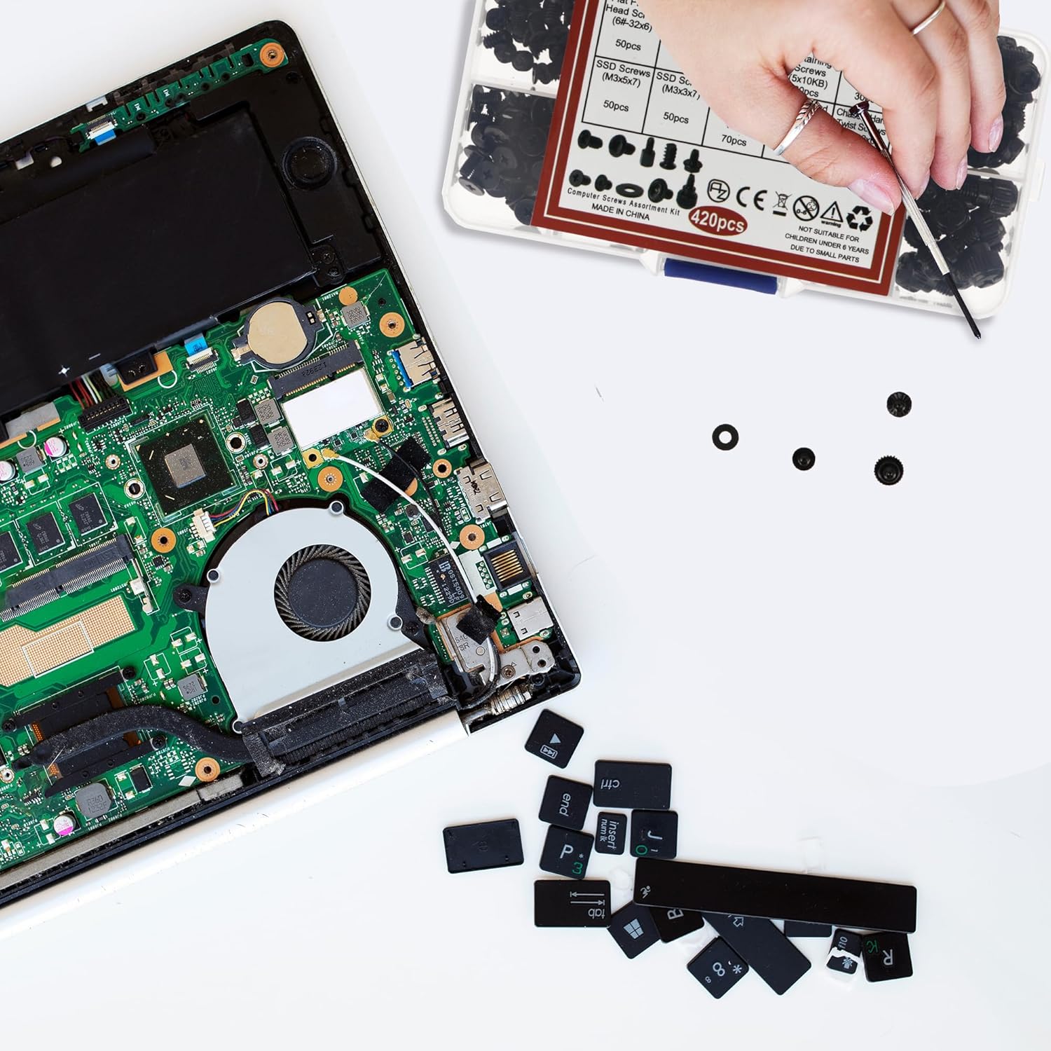 420 Stk PC Schrauben Set – Umfassendes Computer Schrauben Set - AZ - Delivery