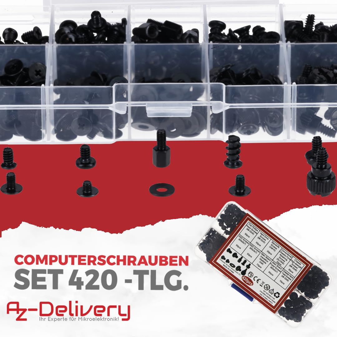 420 Stk PC Schrauben Set – Umfassendes Computer Schrauben Set - AZ - Delivery