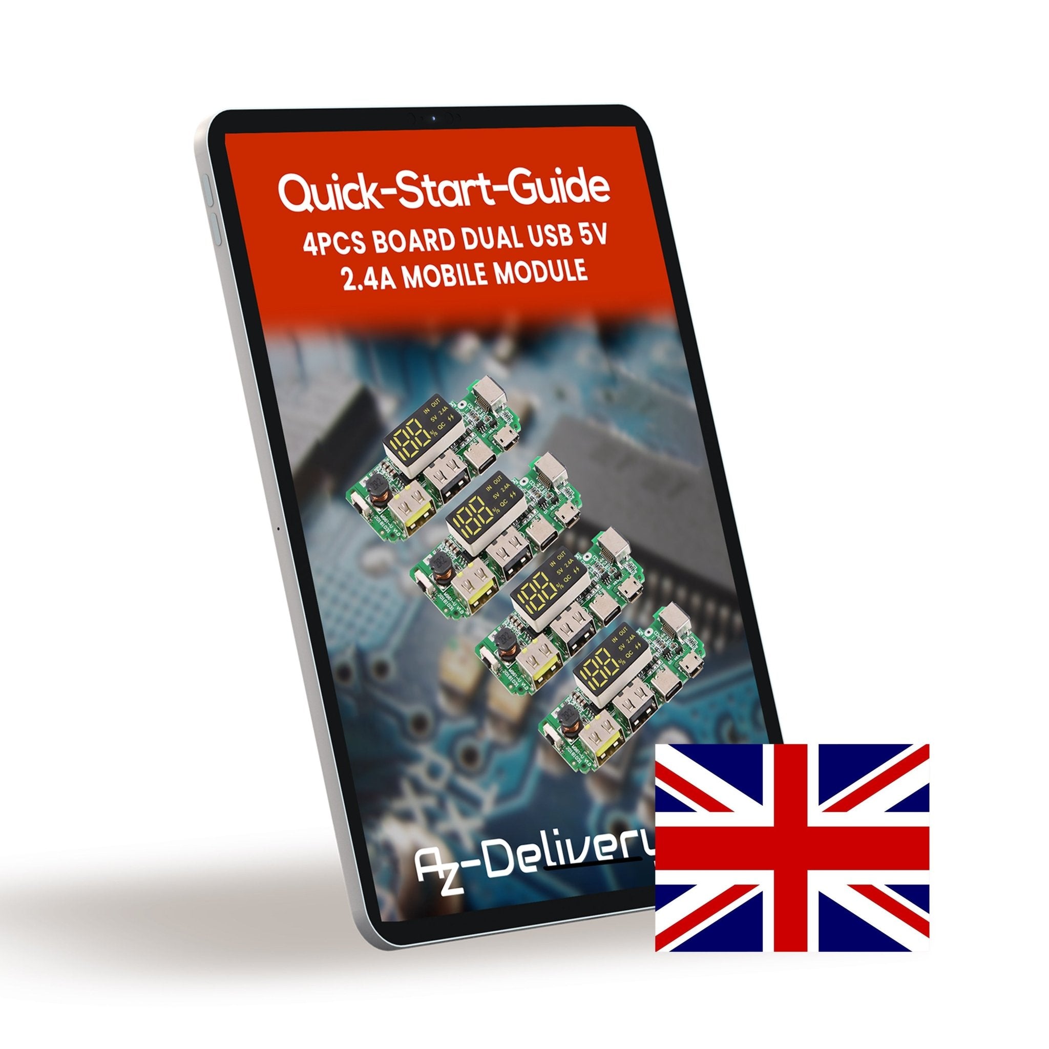 4pcs 18650 - Board Dual USB 5V 2.4A Mobilmodul 18650 - Lithium - Batterie - Ladegerät - Board mit Überladungs - und Kurzschlussschutz DIY USB - Board - AZ - Delivery