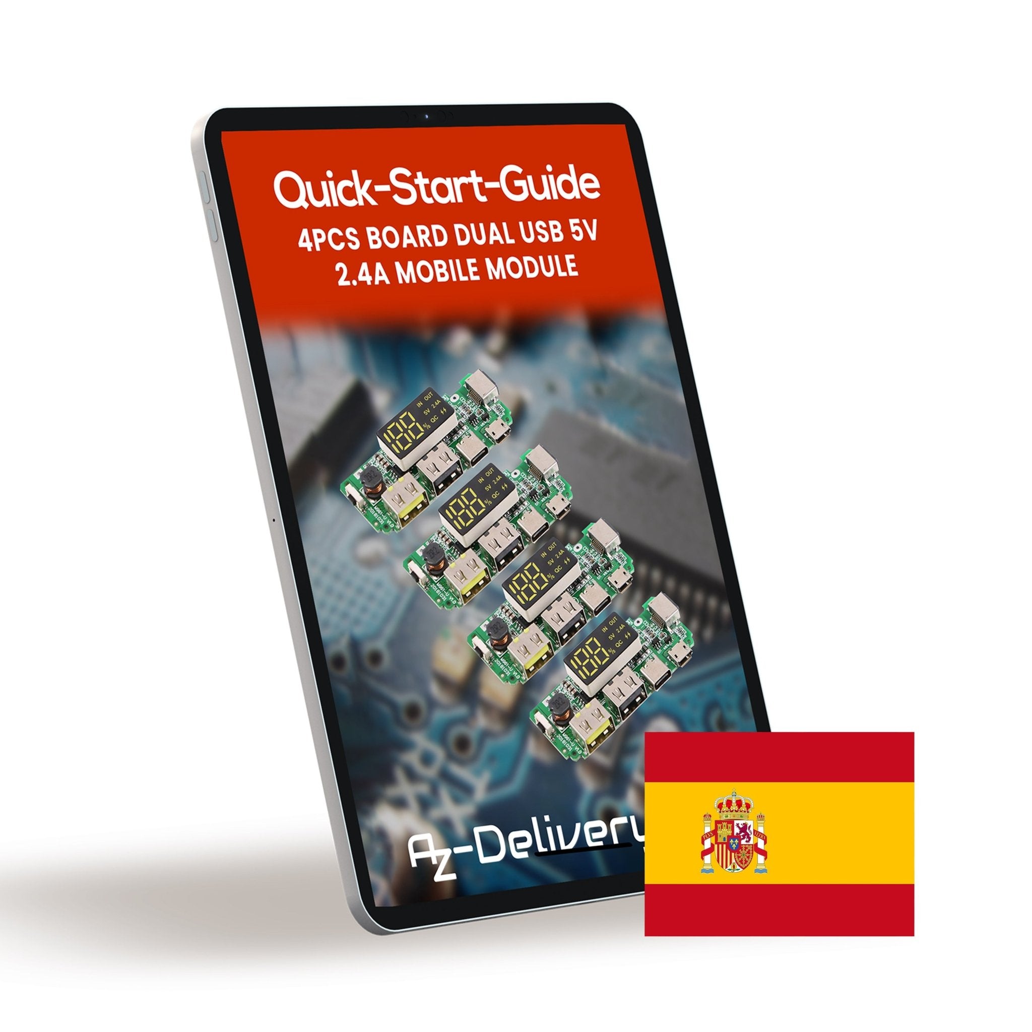 4pcs 18650 - Board Dual USB 5V 2.4A Mobilmodul 18650 - Lithium - Batterie - Ladegerät - Board mit Überladungs - und Kurzschlussschutz DIY USB - Board - AZ - Delivery