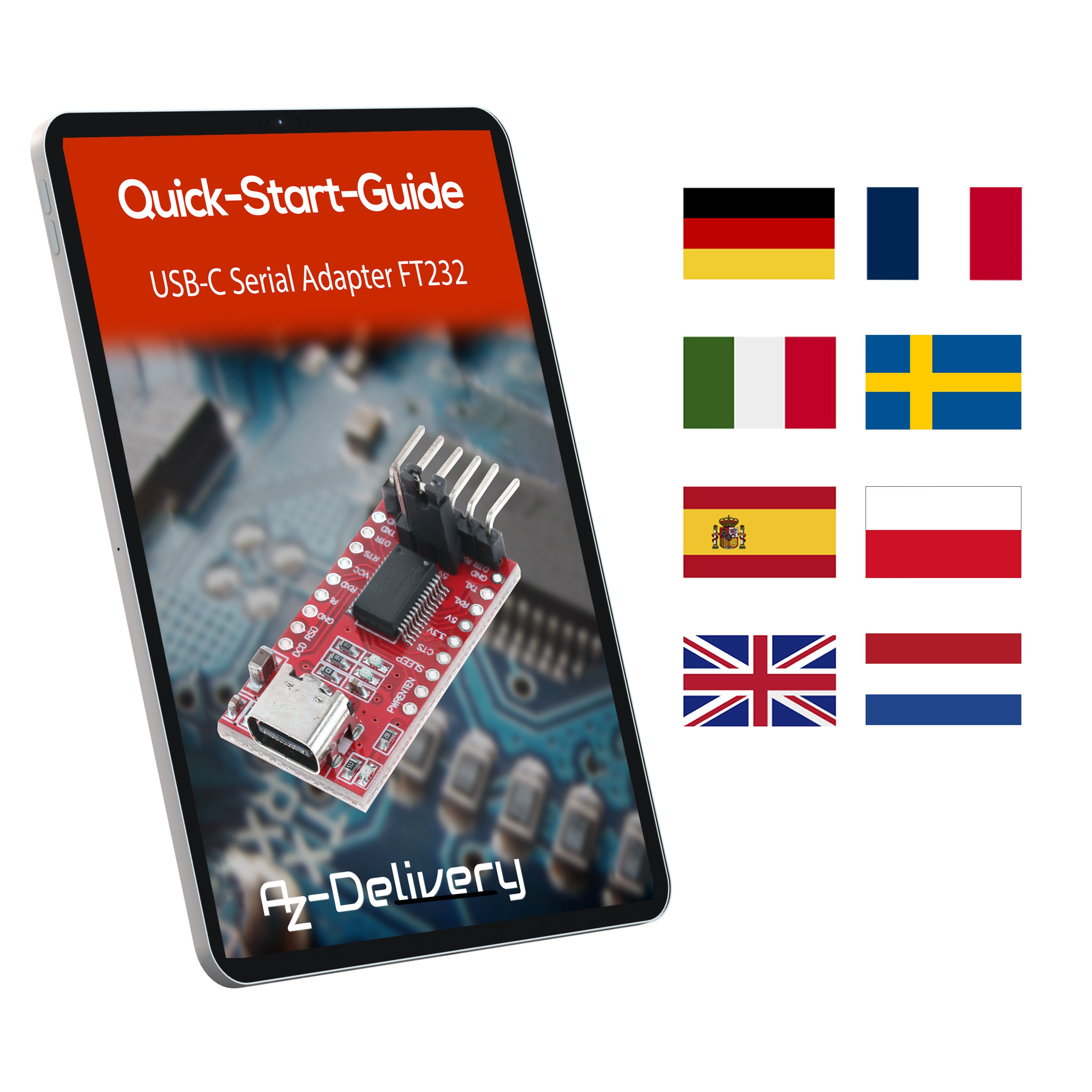 USB-C zu TTL Serial Adapter für 3,3V und 5V kompatibel mit FT232RL