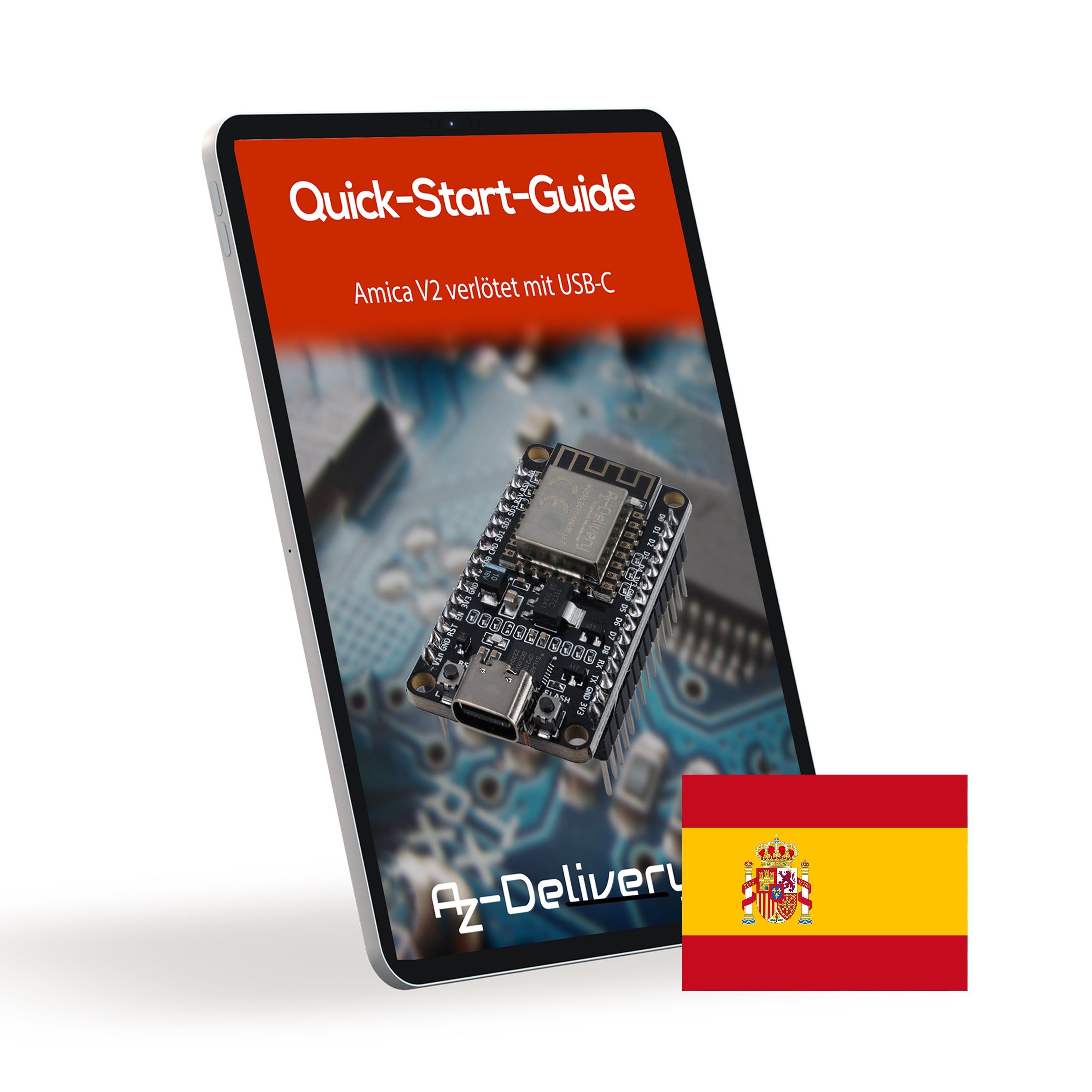 NodeMCU Amica Modul V2 ESP8266 ESP-12F WiFi mit USB-C Anschluss - Node MCU ESP 8266 WiFi Development Board mit CP2102