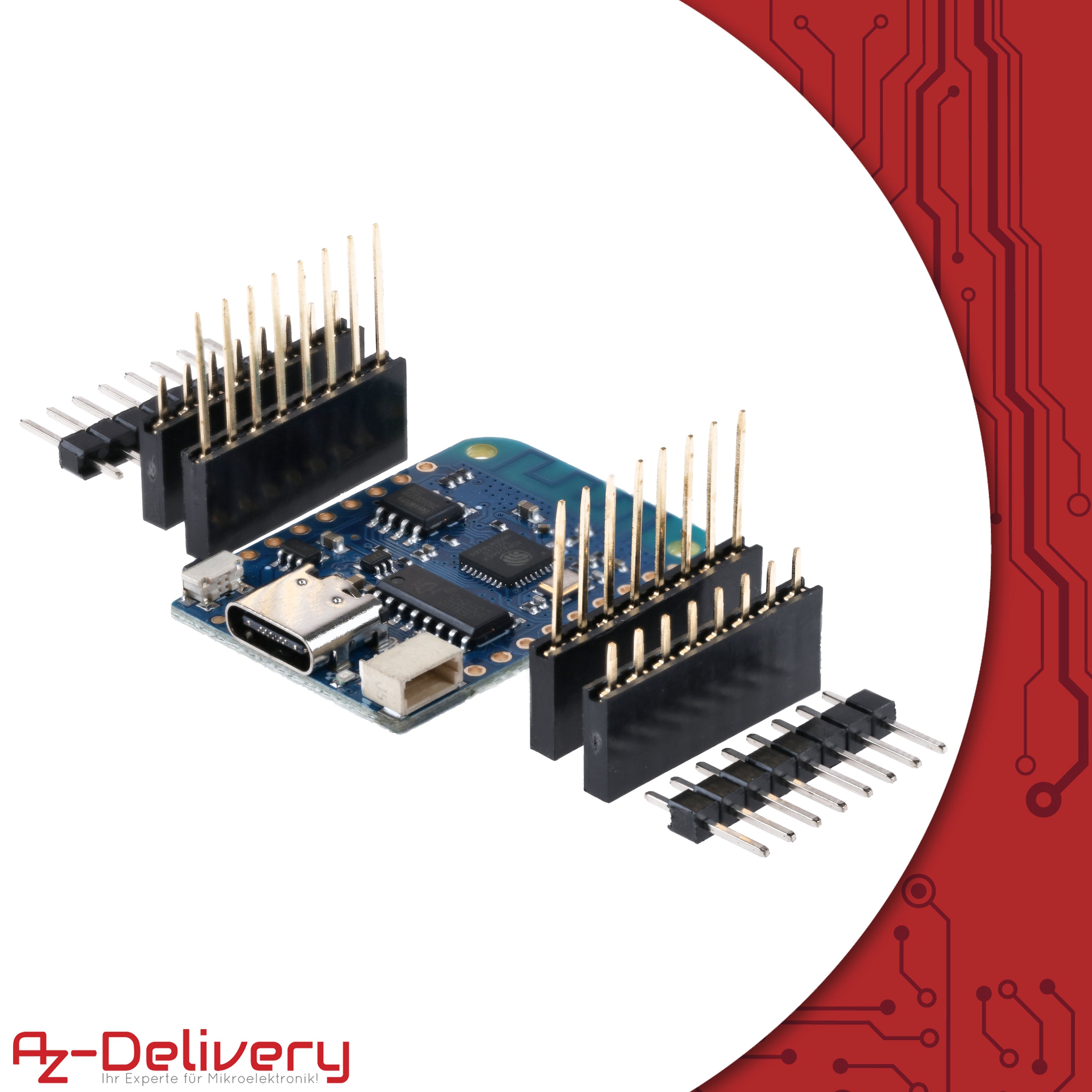 D1 Mini V4 NodeMCU ESP8266EX WLAN-module met USB-C-aansluiting compatibel met Arduino