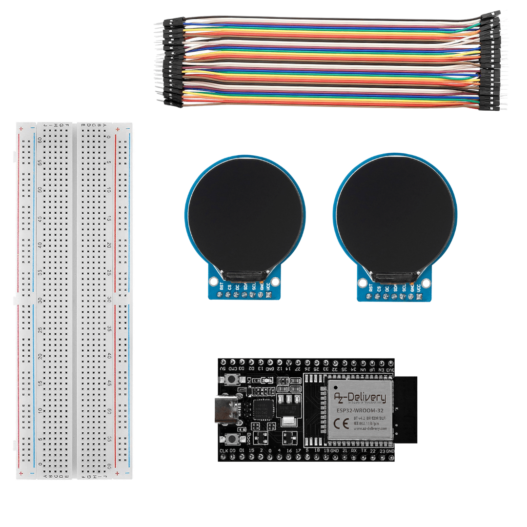 Animierte Augen mit ESP32 und rundem 1,28″ TFT - Display - AZ - Delivery