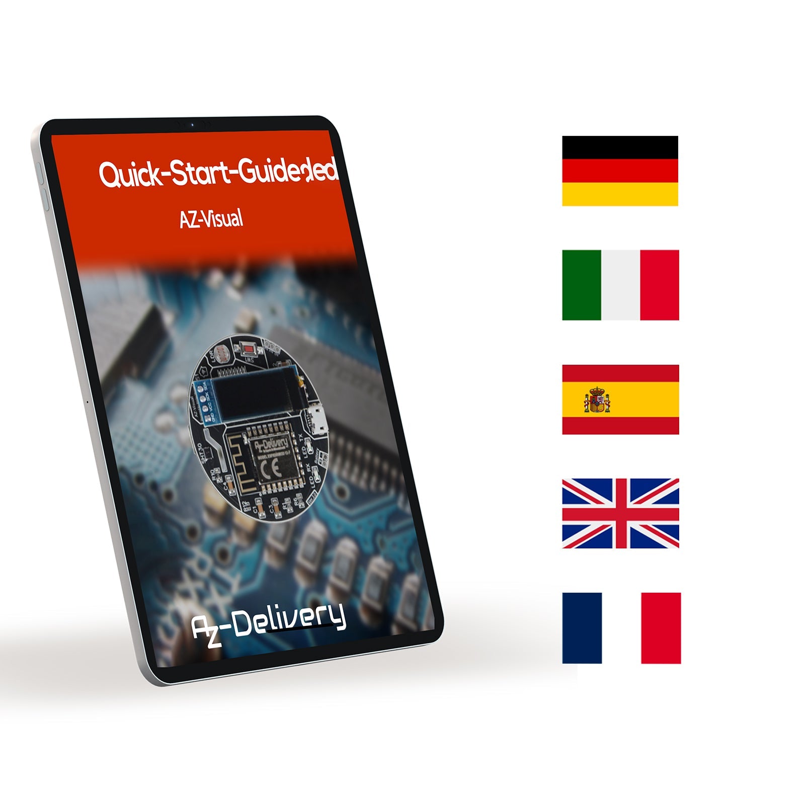 AZ - Visual – ESP8266 - 12F Entwicklungsboard mit Temperatur - , Luftfeuchtigkeits - und Umgebungslichtsensor (SHT30 und LDR) + OLED - Display 0.91“ - AZ - Delivery