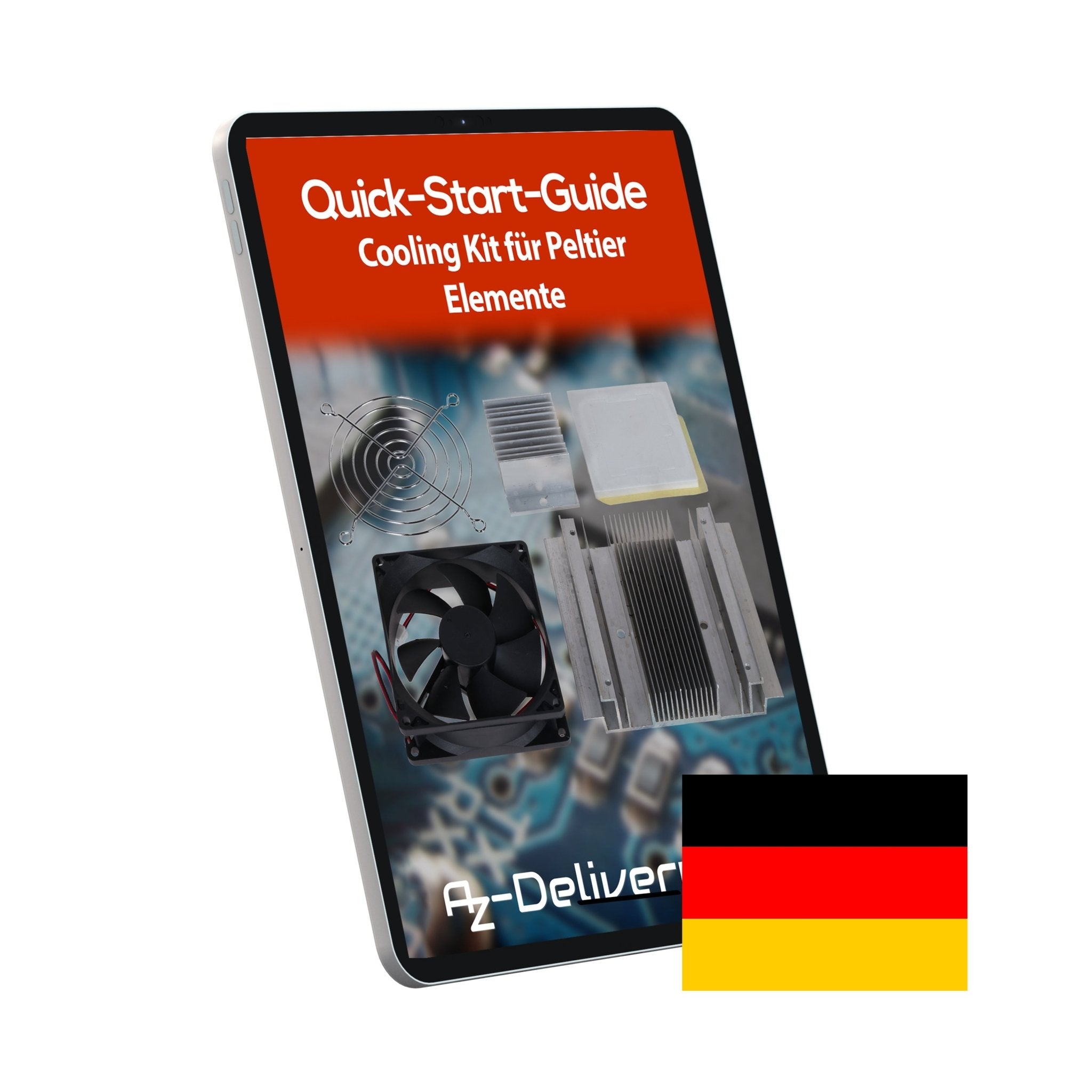 Cooling Kit für Peltier - Elemente – Kühlkörper & Lüfter - Set für thermoelektrische Kühlung – Aluminium - Heatsinks, 12V Lüfter, Zubehör für DIY - Projekte - AZ - Delivery