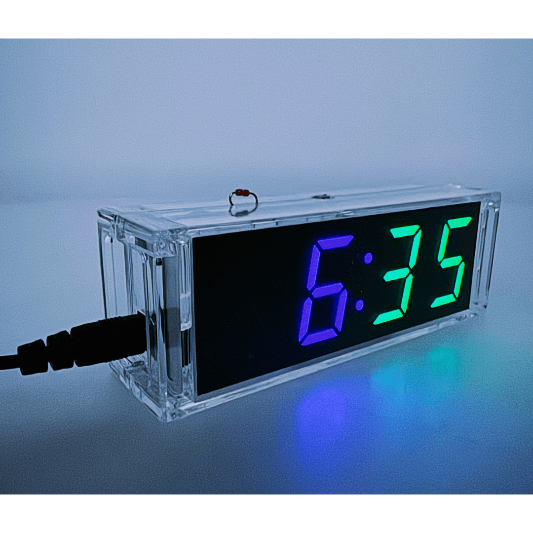 Kit de reloj digital con carcasa acrílica Reloj electrónico DIY con