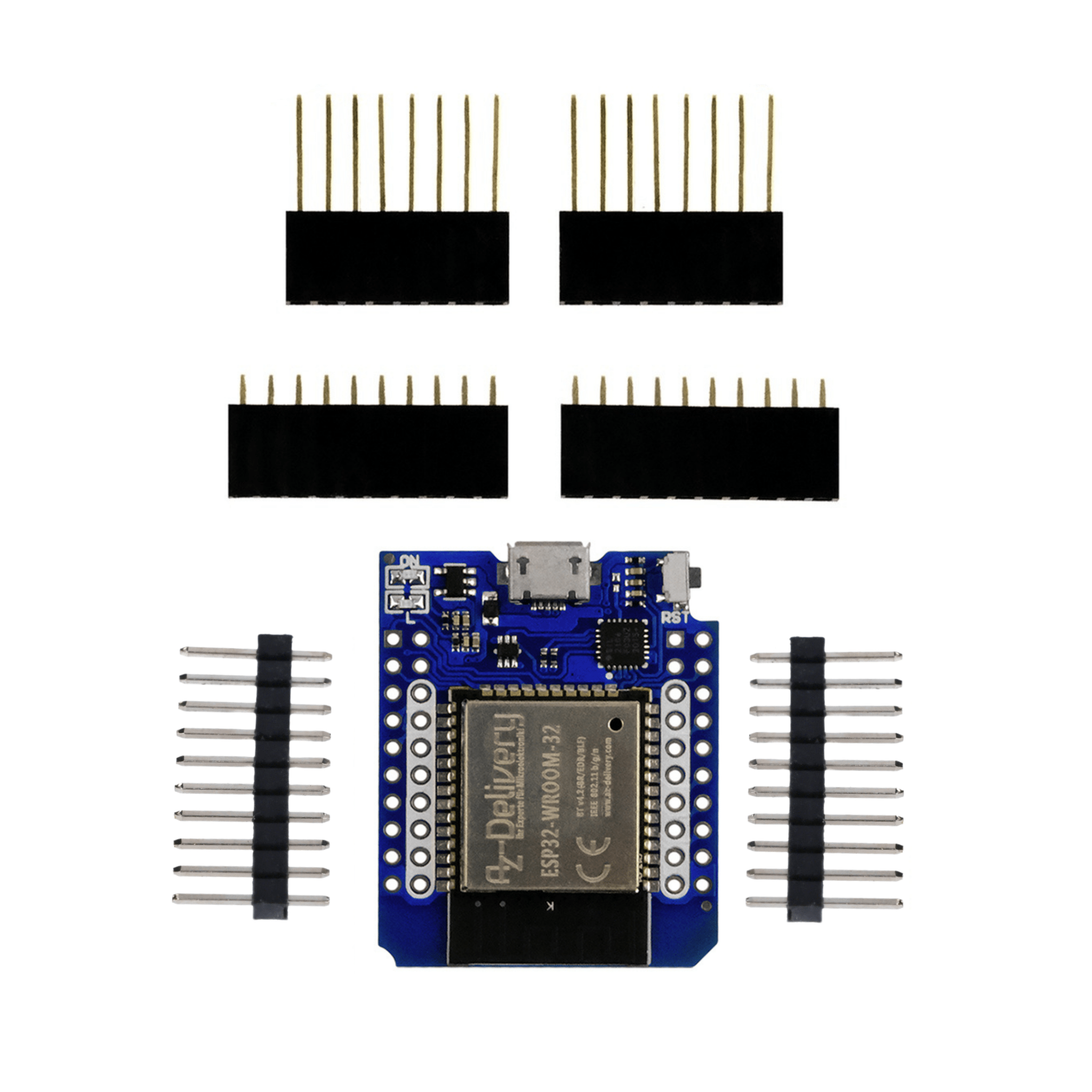 ESP32 D1 Mini NodeMCU WiFi Modul + Bluetooth Internet Entwicklungsboard kompatibel mit Arduino - AZ - Delivery