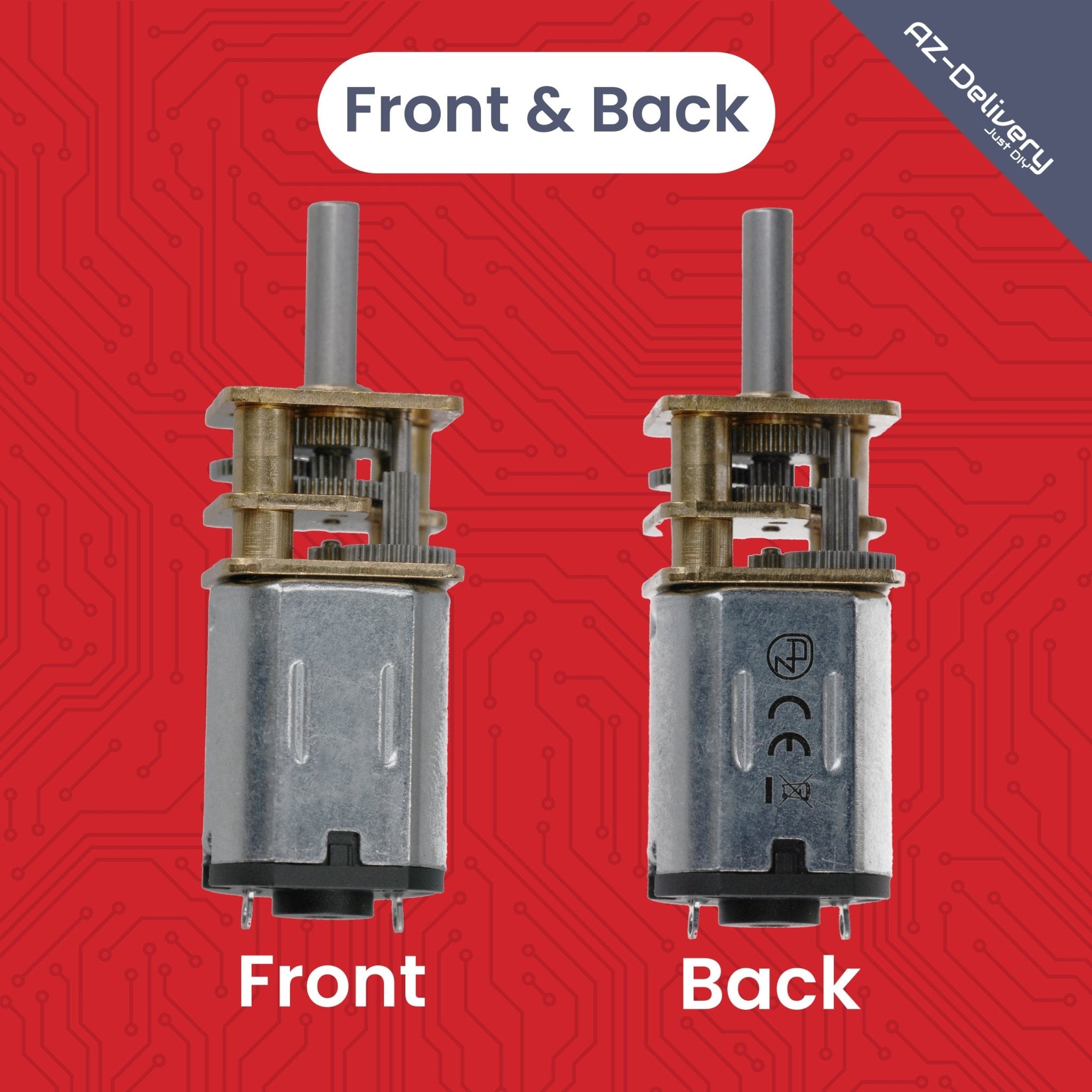 GA12 - N20 DC Getriebemotor 3 - 12V Mini - Metallmotor (80RPM) Präzise Steuerung für Modellbau, Robotik & DIY - Projekte | Langlebiges Metallgetriebe - AZ - Delivery