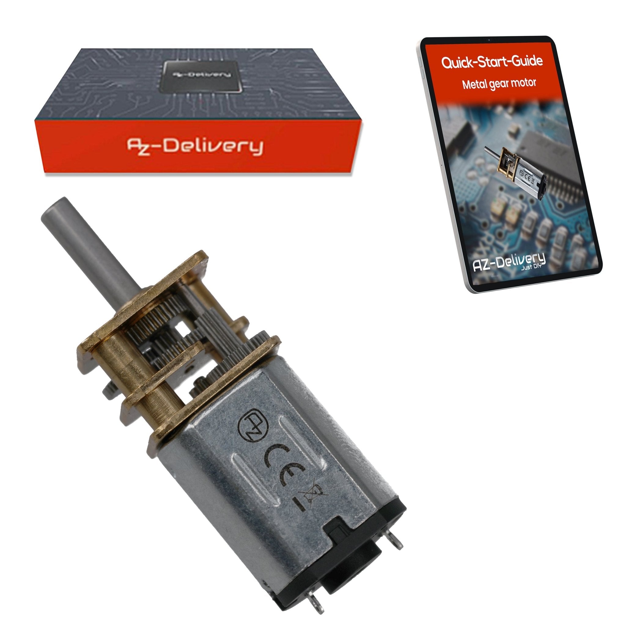 GA12 - N20 DC Getriebemotor 3 - 12V Mini - Metallmotor (80RPM) Präzise Steuerung für Modellbau, Robotik & DIY - Projekte | Langlebiges Metallgetriebe - AZ - Delivery