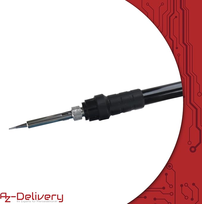 Lötstation 926LED V2 Lötkolben - Kit, 130W, einstellbar 200°C - 480°C, inklusive steckbarem Lötkolbengriff, Lötständer und hitzebeständigem Reinigungsschwamm - Ideal für Heimwerkerprojekte und Heimwerken - AZ - Delivery