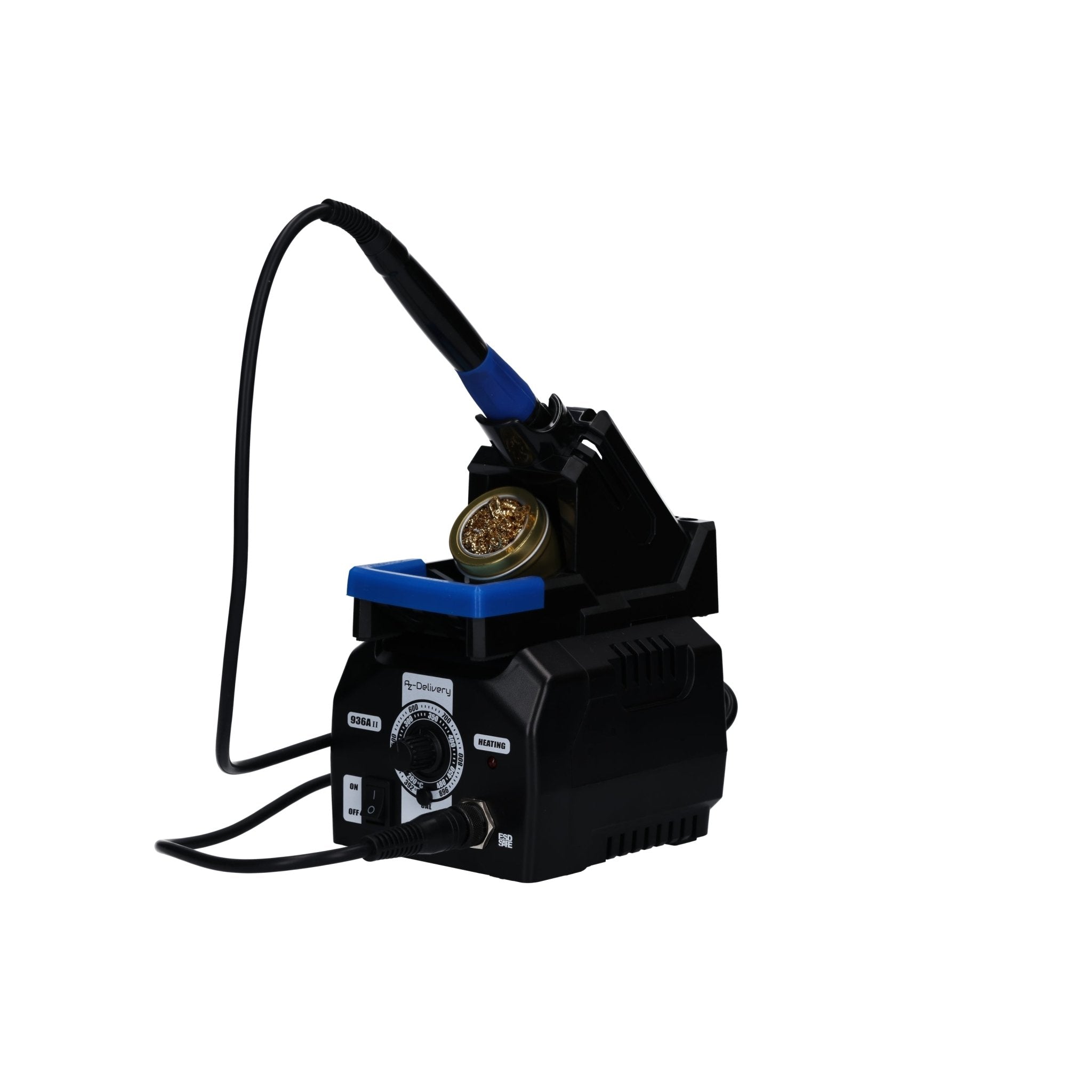 Lötstation 936A II Lötkolben - Kit, 115W, einstellbar 200°C - 480°C, inklusive steckbarem Lötkolbengriff, Lötständer, Lötspitzenreiniger & hitzebeständigem Reinigungsschwamm - AZ - Delivery