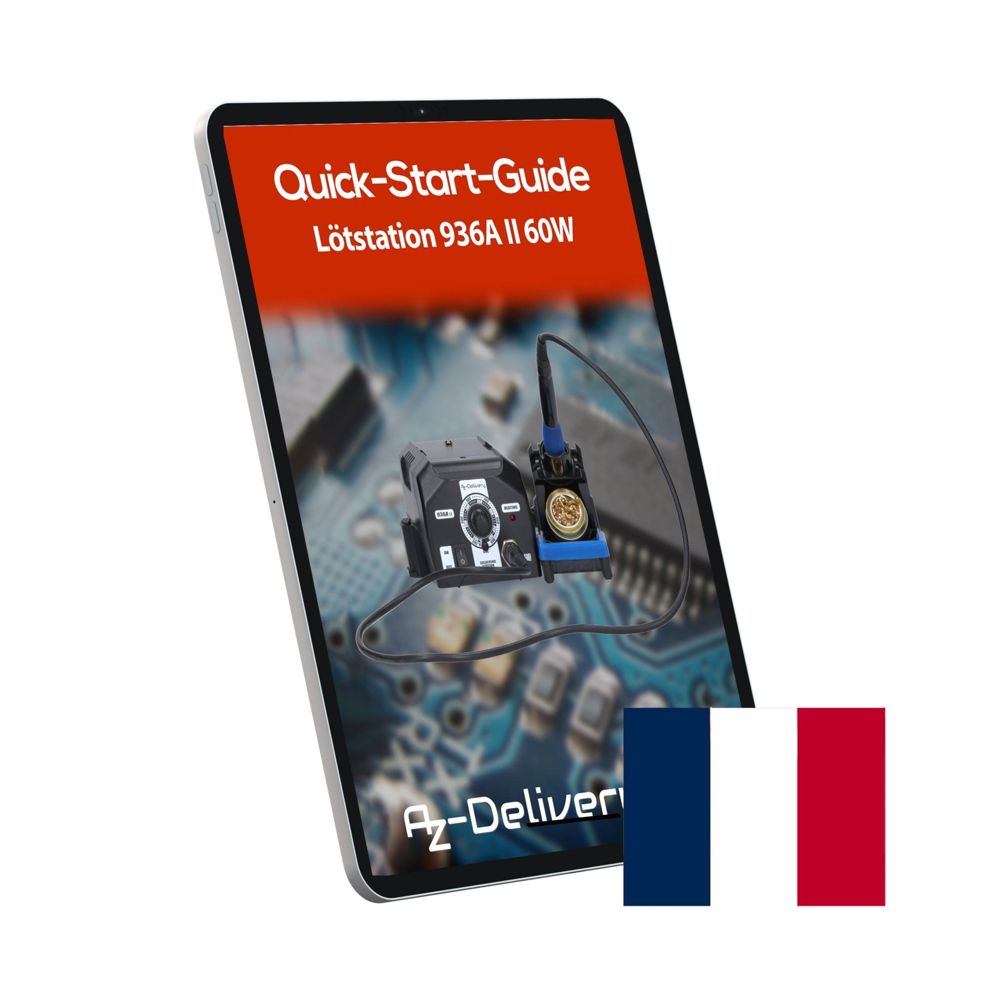 Lötstation 936A II Lötkolben - Kit, 115W, einstellbar 200°C - 480°C, inklusive steckbarem Lötkolbengriff, Lötständer, Lötspitzenreiniger & hitzebeständigem Reinigungsschwamm - AZ - Delivery