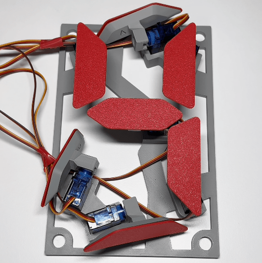 Mechanische 7 - Segment - Anzeige mit Servos und ESP32 - AZ - Delivery