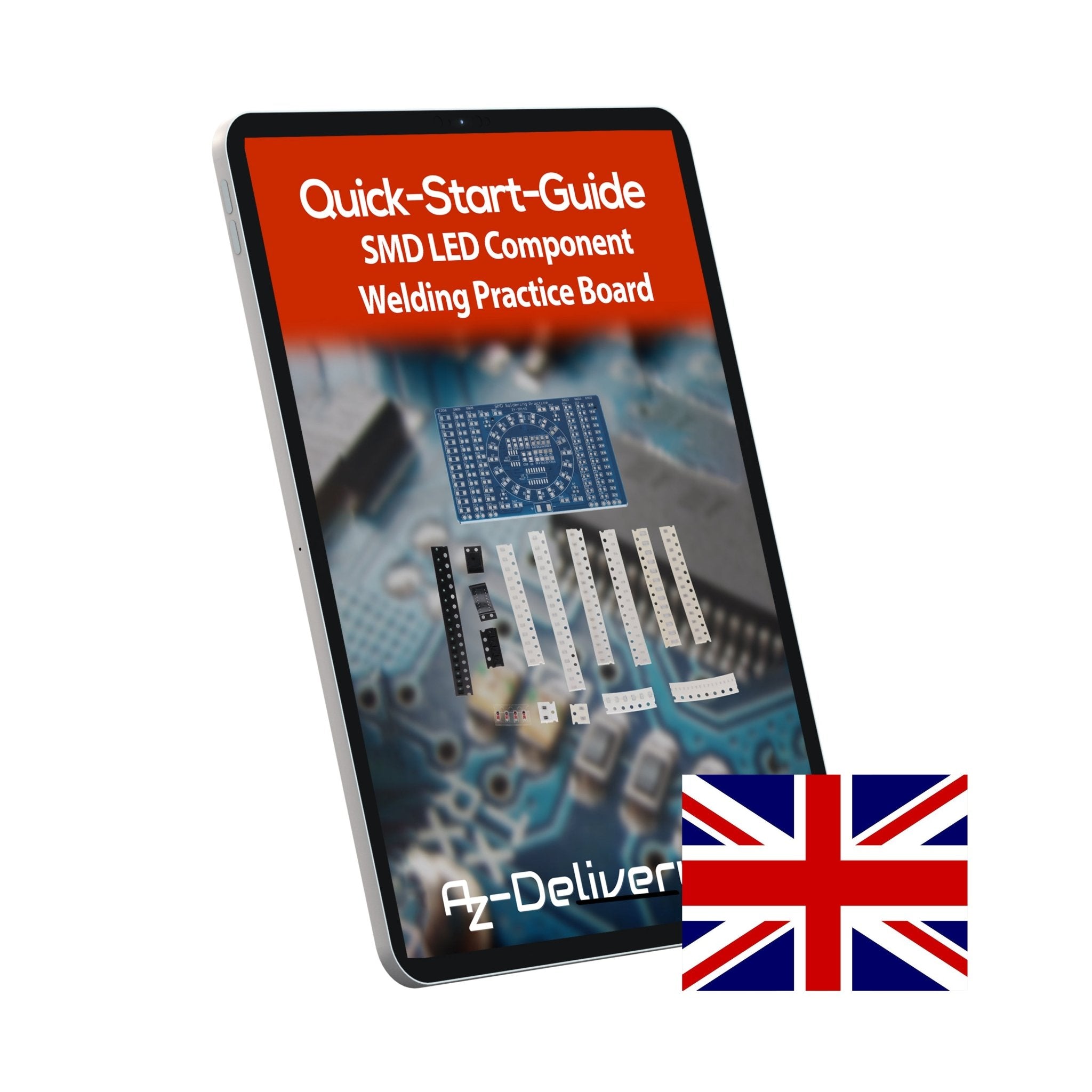 NE555 SMD Löten Übungsplatine DIY Kit - LED Modul zum Löten Lernen, Set mit Lötbausatz - Elektronisches Soldering Kit für Lötübungen - AZ - Delivery