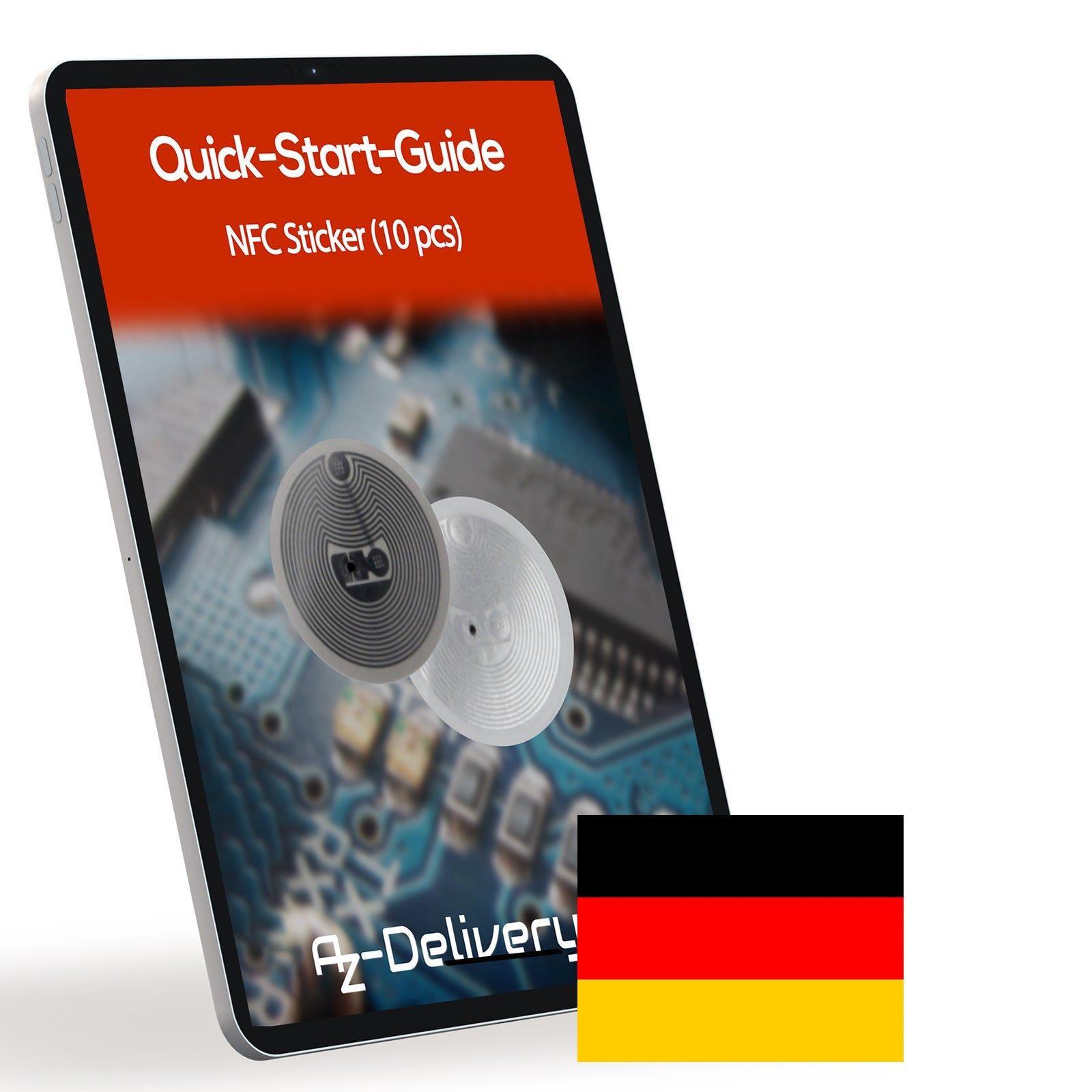 NFC Tag Sticker NTAG215 540 Byte Speicher, Wiederverwendbar & Voll Programmierbar - AZ - Delivery