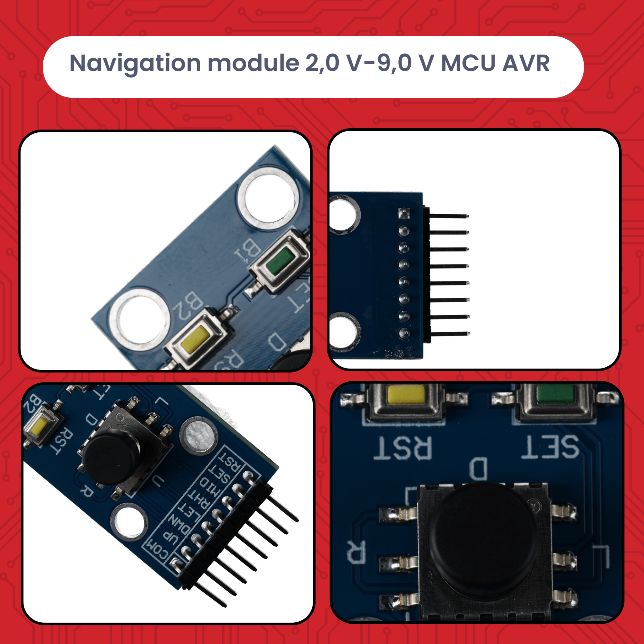 Projekt - /Menü - Navigations Modul mit Joystick und Tastern kompatibel mit Arduino und Raspberry Pi – Digitales Eingabemodul zur Menüsteuerung und Projekt - Navigation - AZ - Delivery