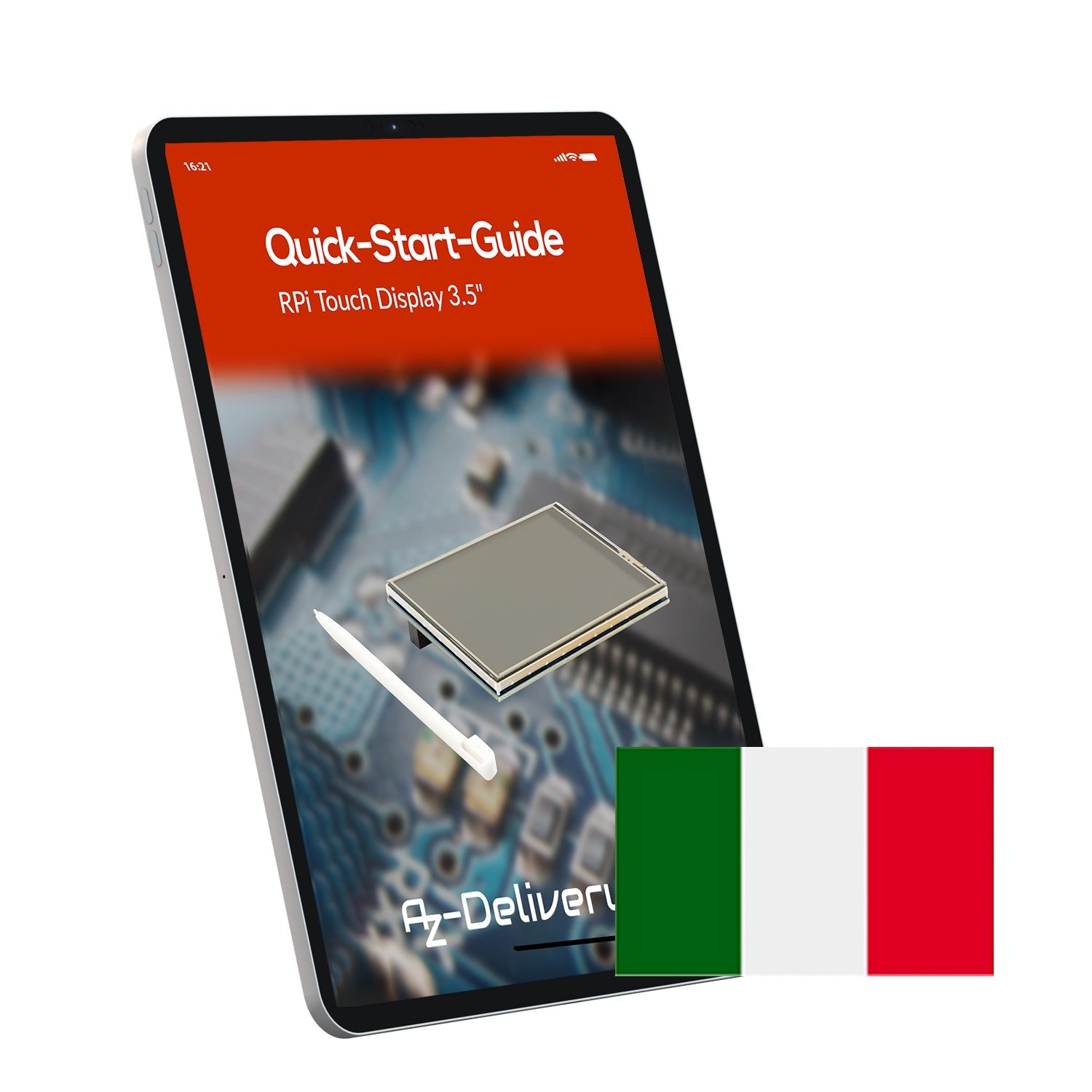 RPi Touch Display HAT 3.5" – Display mit 480x320 Auflösung Touchmonitor, Resistive Touchscreen, Kompatibel mit Raspberry Pi 3B+, 3B, 4 und RPi 5 - AZ - Delivery