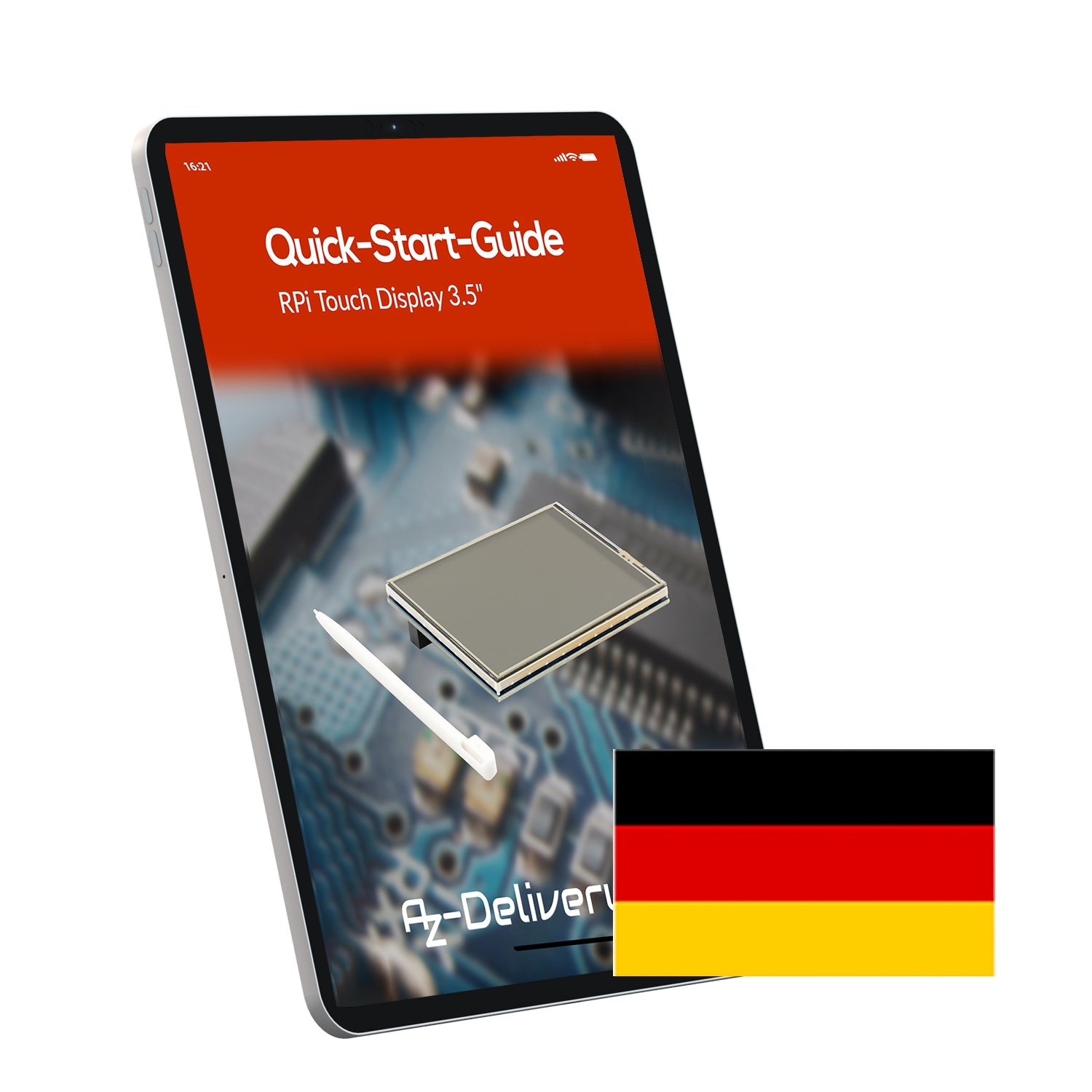 RPi Touch Display HAT 3.5" – Display mit 480x320 Auflösung Touchmonitor, Resistive Touchscreen, Kompatibel mit Raspberry Pi 3B+, 3B, 4 und RPi 5 - AZ - Delivery