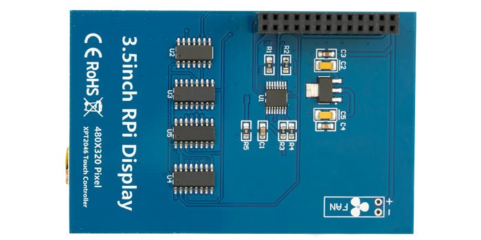 RPi Touch Display HAT 3.5" – Display mit 480x320 Auflösung Touchmonitor, Resistive Touchscreen, Kompatibel mit Raspberry Pi 3B+, 3B, 4 und RPi 5 - AZ - Delivery