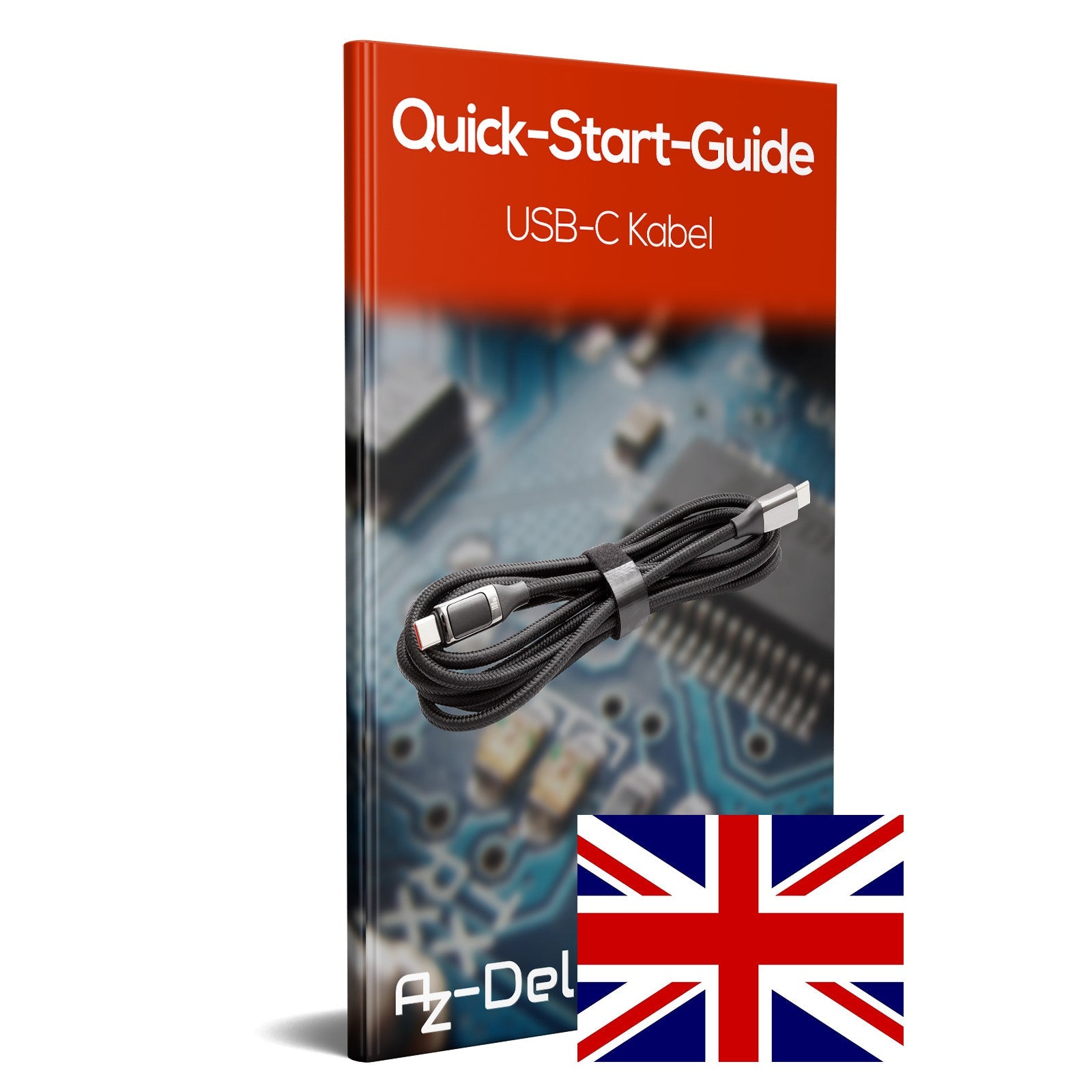 USB Kabel Typ USB - C zu USB - C 100W | Schnellladekabel mit Display für Macbook, Xiaomi, Samsung mit eMarker Chip - AZ - Delivery