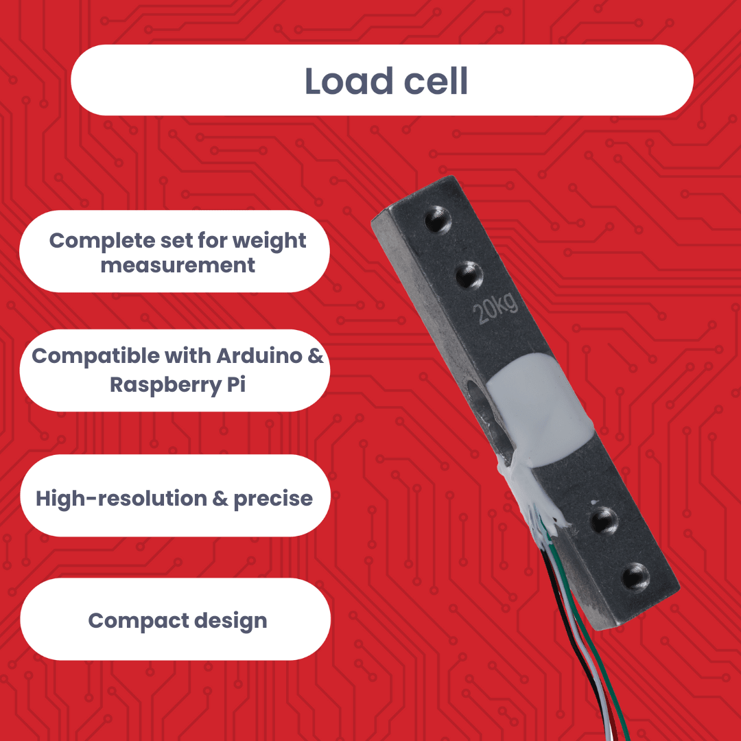Wägezelle 20 kg mit HX711 Modul – Präzisionssensor zur Gewichtsmessung kompatibel mit Arduino & Raspberry Pi – Set inkl. Verstärker - ADC zur Kraftmessung - AZ - Delivery