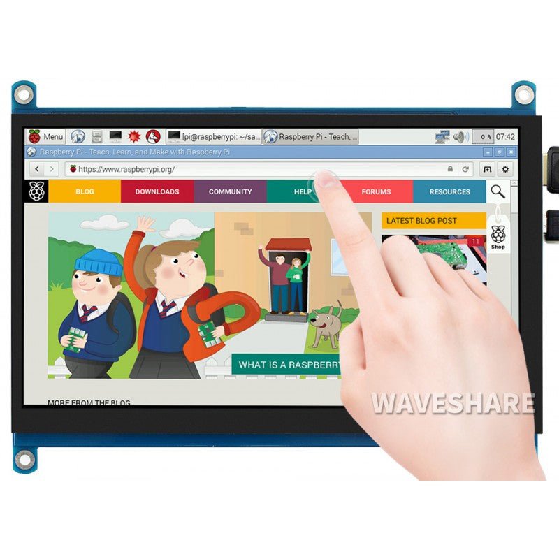 Waveshare - 7" QLED HDMI USB Touchdisplay - AZ - Delivery