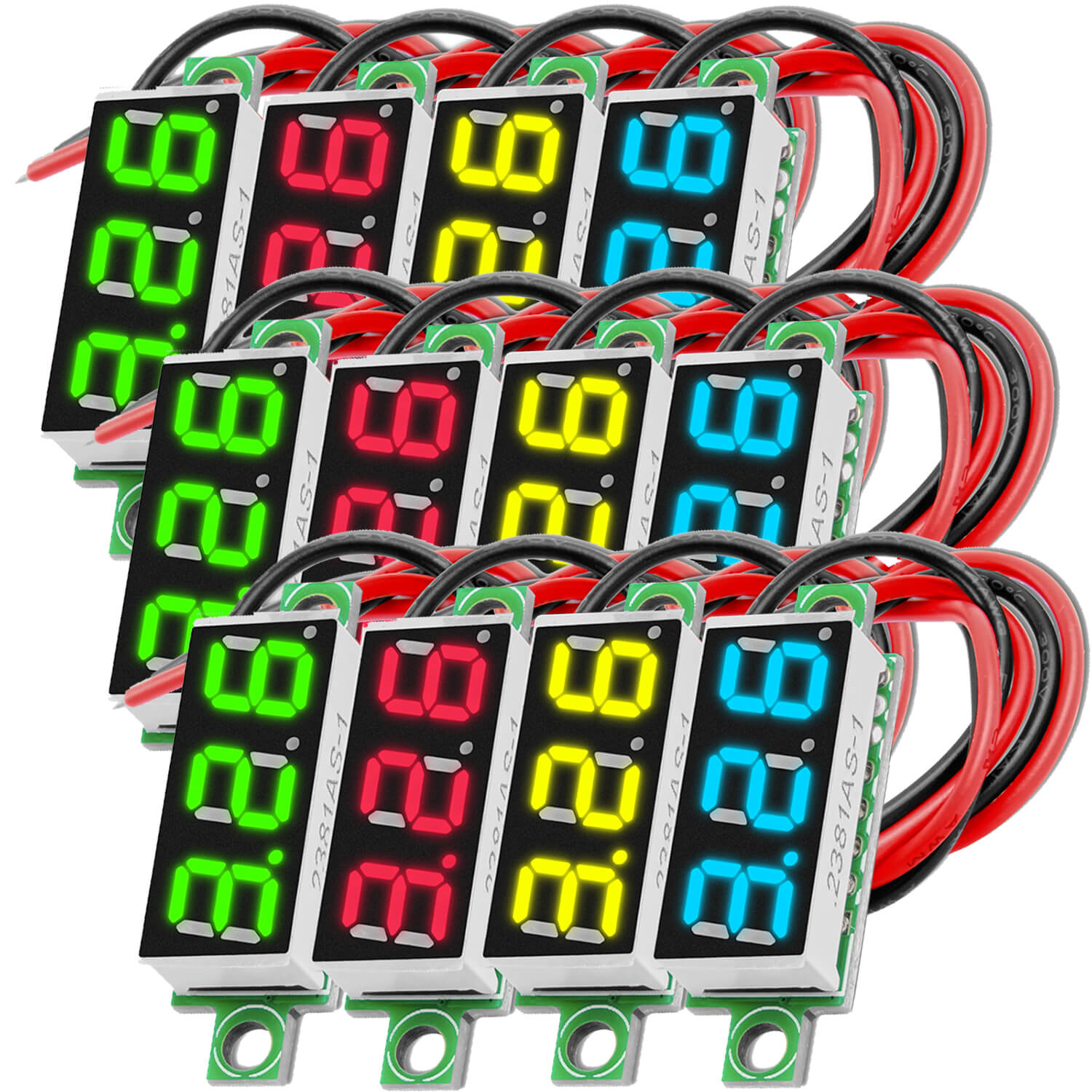 0,28 Zoll Mini Digital Voltmeter Spannungsmesser mit 7-Segment Anzeige 2,5V - 30V