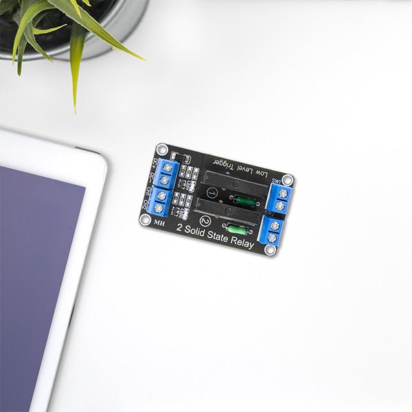 2 Kanaal Solid State Relais 5V DC Low Level Trigger Power Switch Compatibel met Arduino en Raspberry Pi