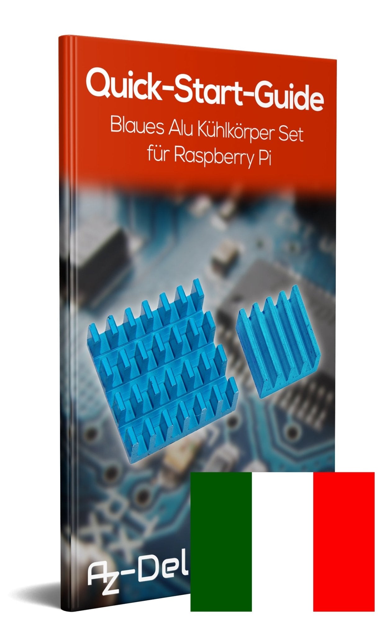 2er Set blaue Alu Kühlkörper passiv für Raspberry Pi 3 mit wärmeleitender Spezialklebefolie