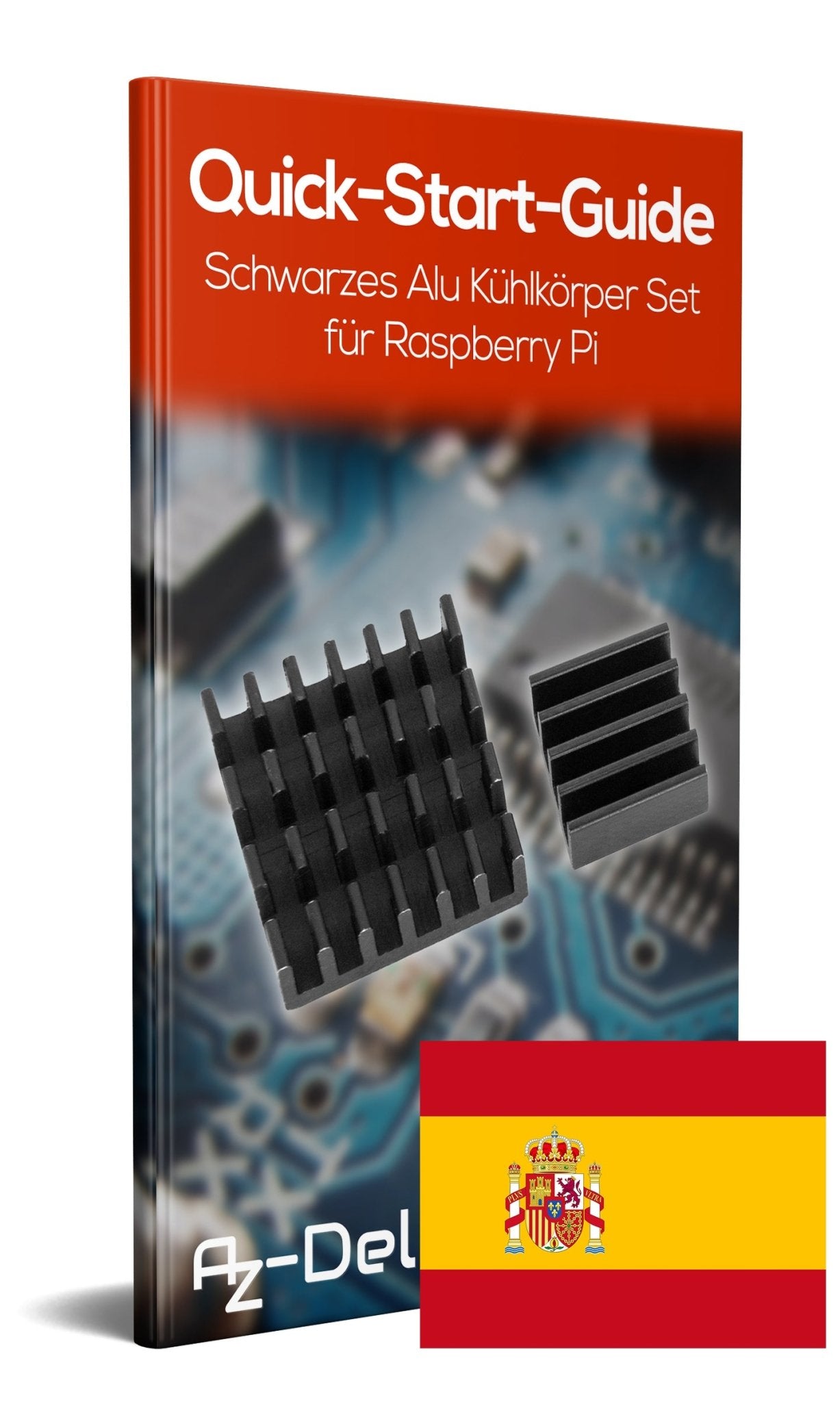 Zwarte aluminium heatsink Ingesteld voor de Raspberry Pi Model 3 B