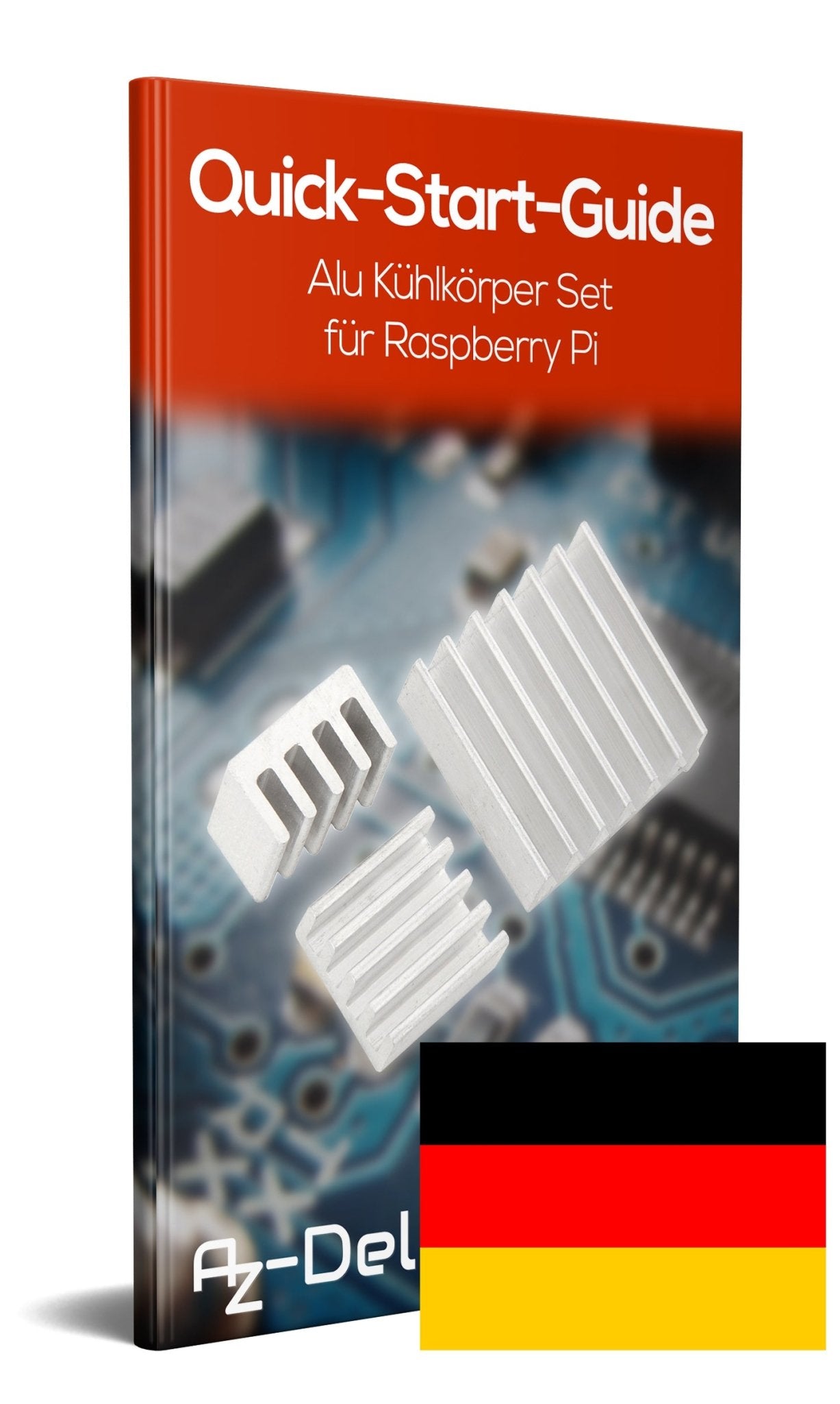 3er Set passive Alu Kühlkörper für Raspberry Pi A + B mit wärmeleitender Spezialklebefolie