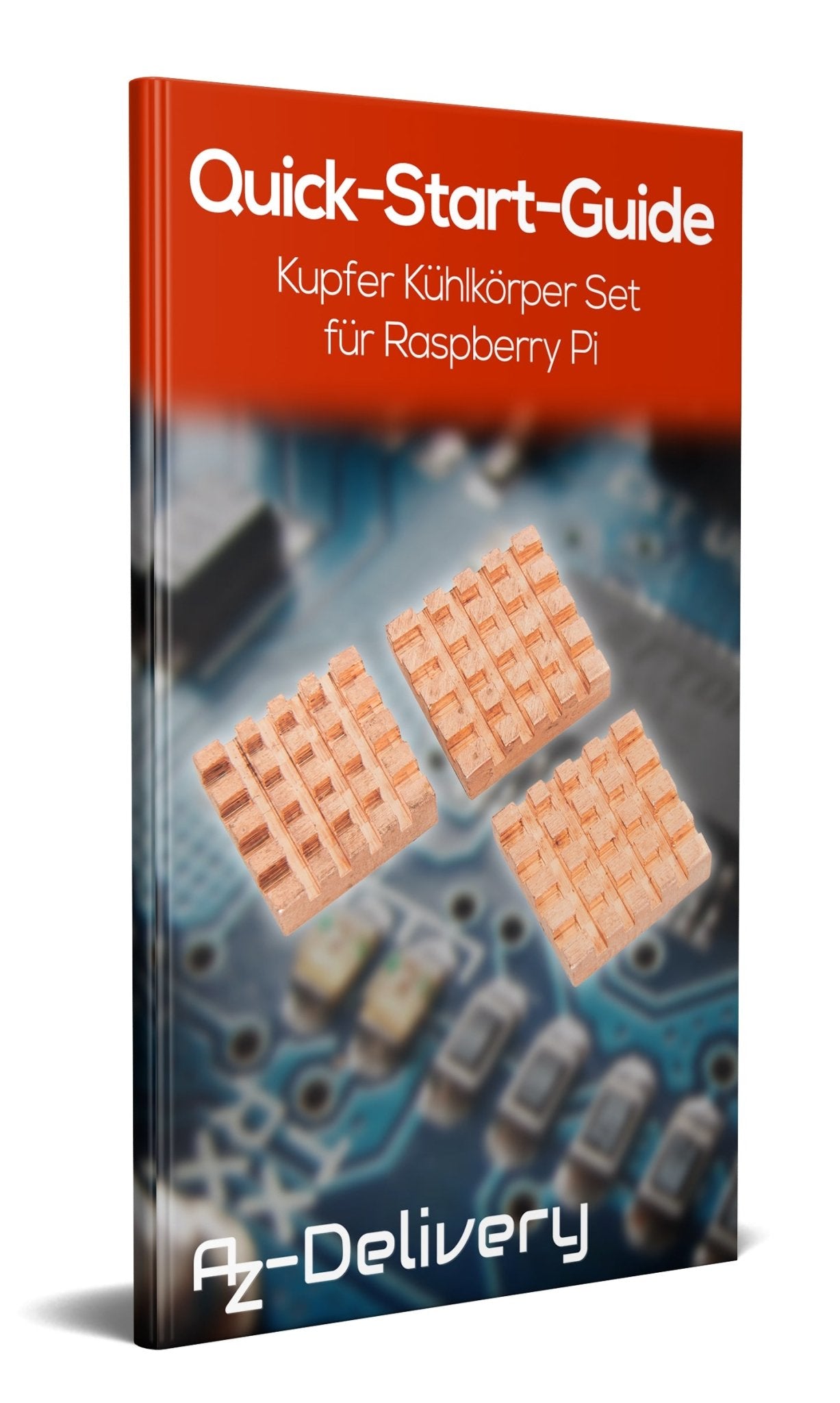 Set van 3 koperen koellichamen voor Raspberry Pi