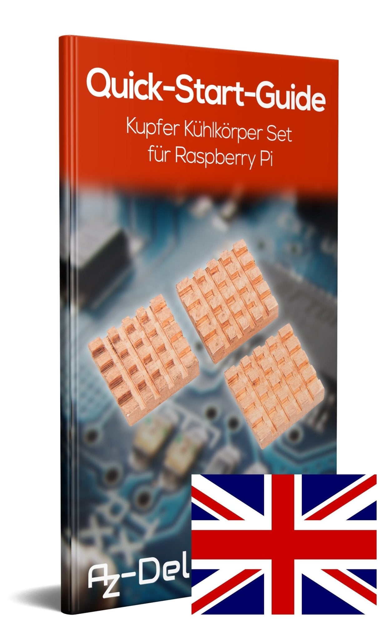 Set van 3 koperen koellichamen voor Raspberry Pi