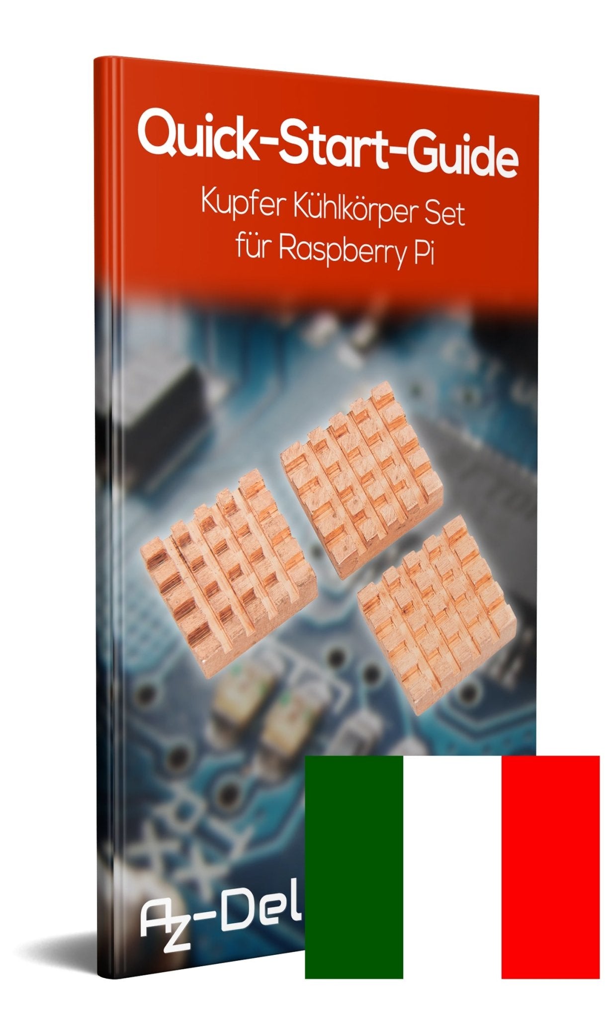Set van 3 koperen koellichamen voor Raspberry Pi