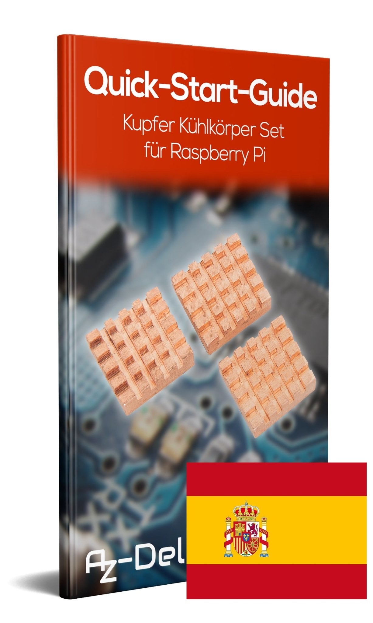Set van 3 koperen koellichamen voor Raspberry Pi
