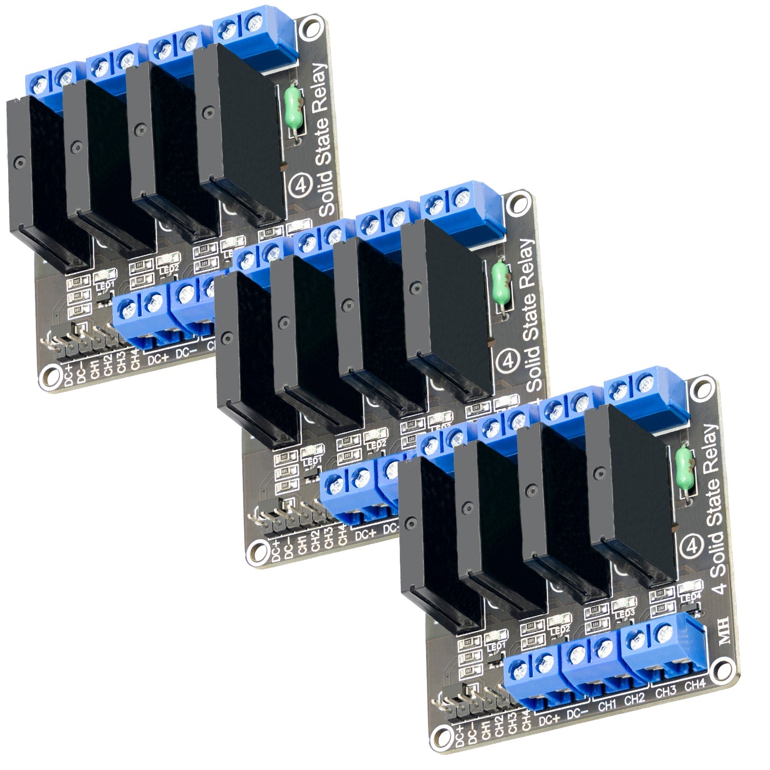 4 Channel Solid State Relay 5V DC Low Level Trigger Power Switch Compatible with Arduino and Raspberry Pi