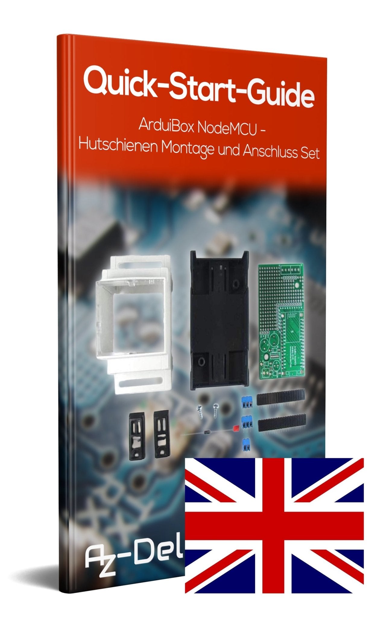 ArduiBox NodeMCU - Hutschienen Montage- und Anschluss Set - AZ-Delivery