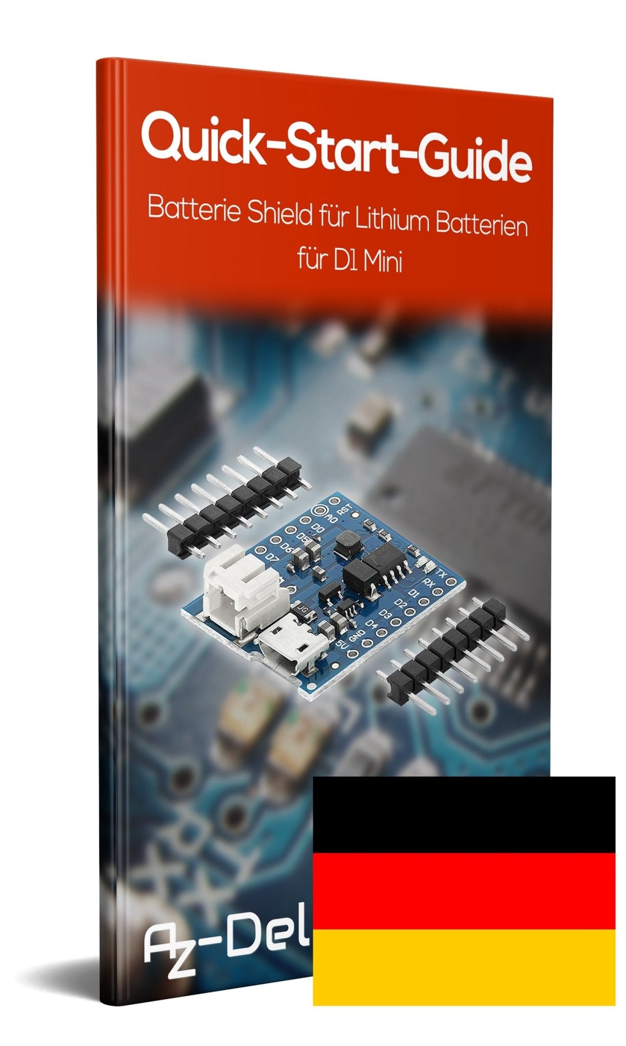 Batterie Shield für Lithium Batterien für D1 Mini - AZ-Delivery