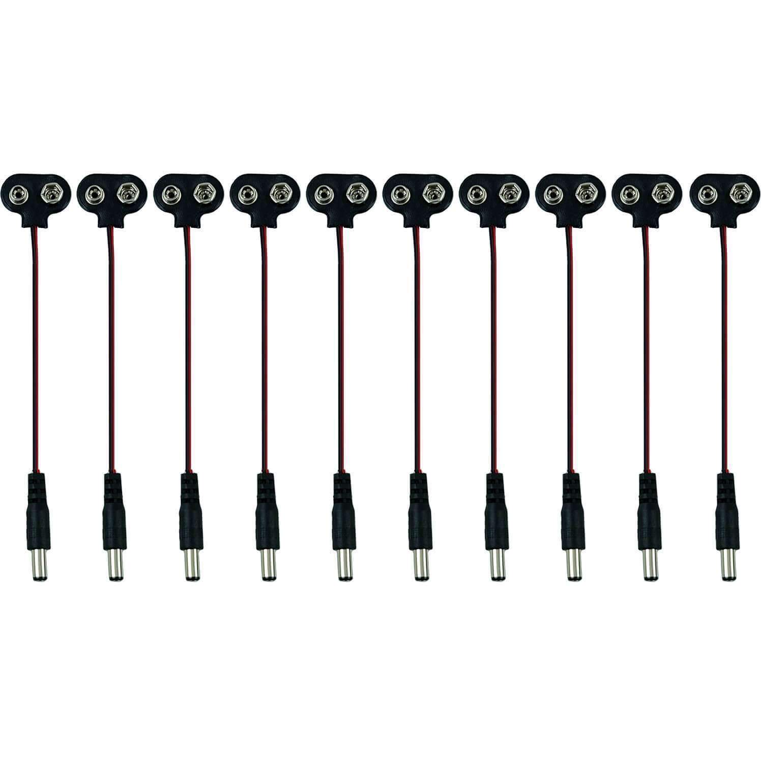 Batterieclip 9-Volt I-Typ Clip Snap mit 15cm Anschlusskabel für 9V Block Batterie Akku - AZ-Delivery