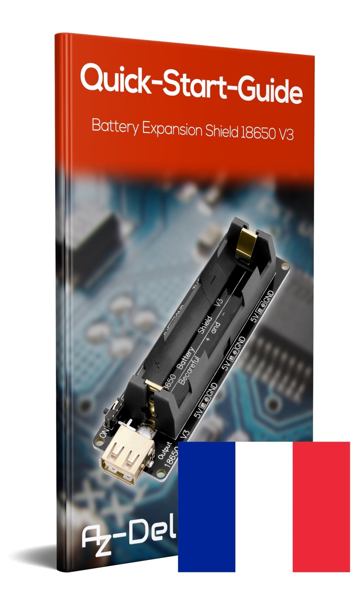 Battery Expansion Shield 18650 V3 inkl. USB Kabel - AZ-Delivery
