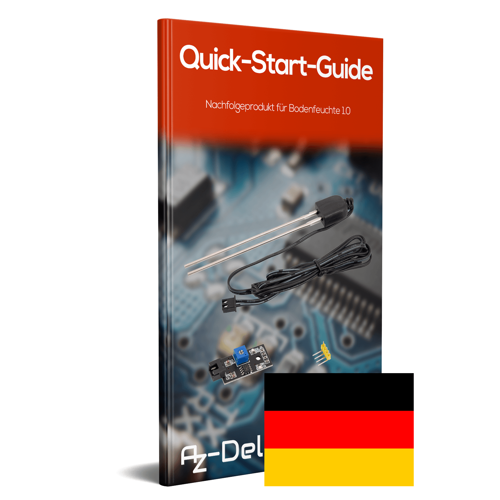 Bodenfeuchtesensor, Pflanzen-Feuchte-Messgerät mit korrosionsbeständiger Sonde kompatibel mit Arduino und Raspberry Pi - AZ-Delivery