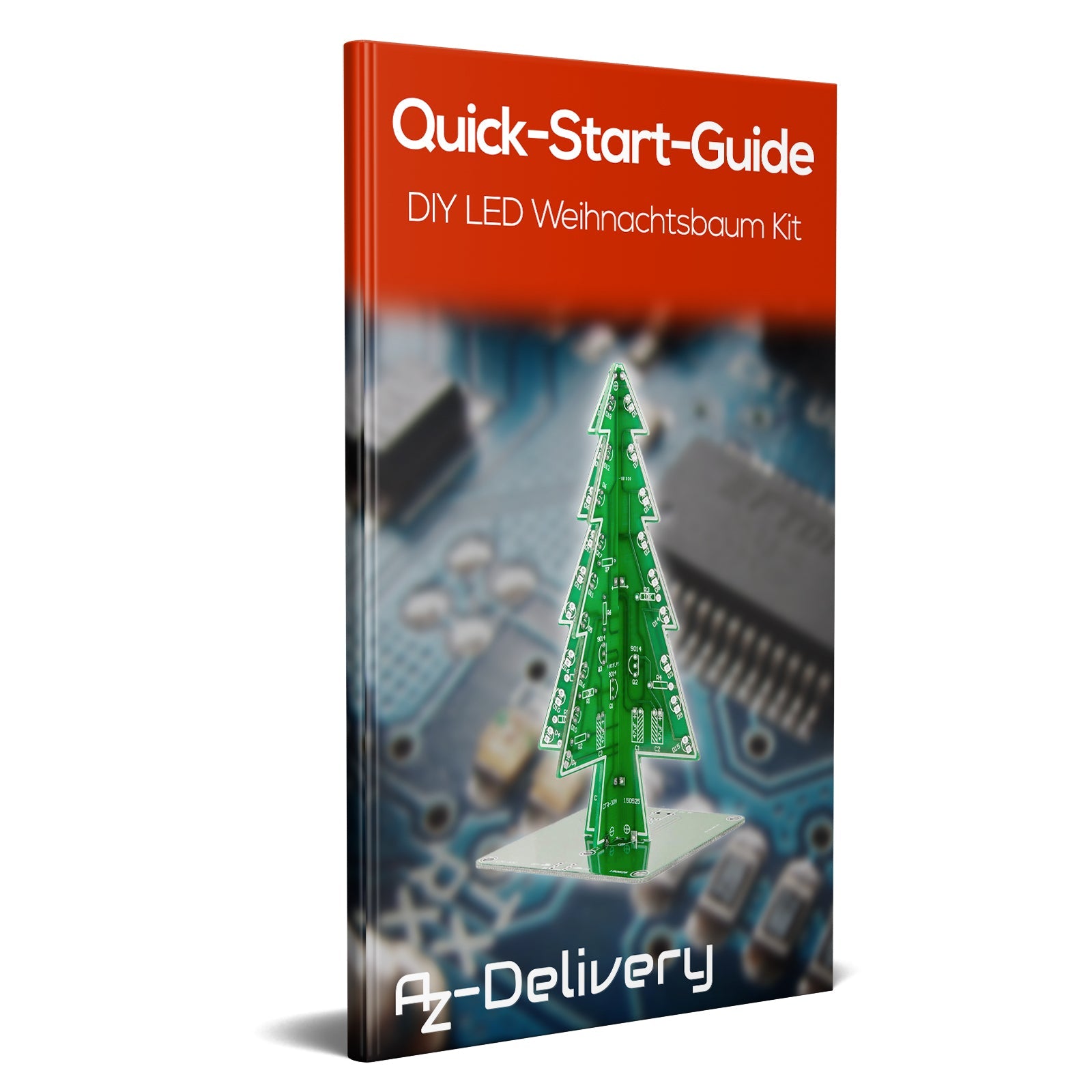 DIY LED Weihnachtsbaum Kit zum Löten mit bunt blinkenden Lichtern - AZ-Delivery
